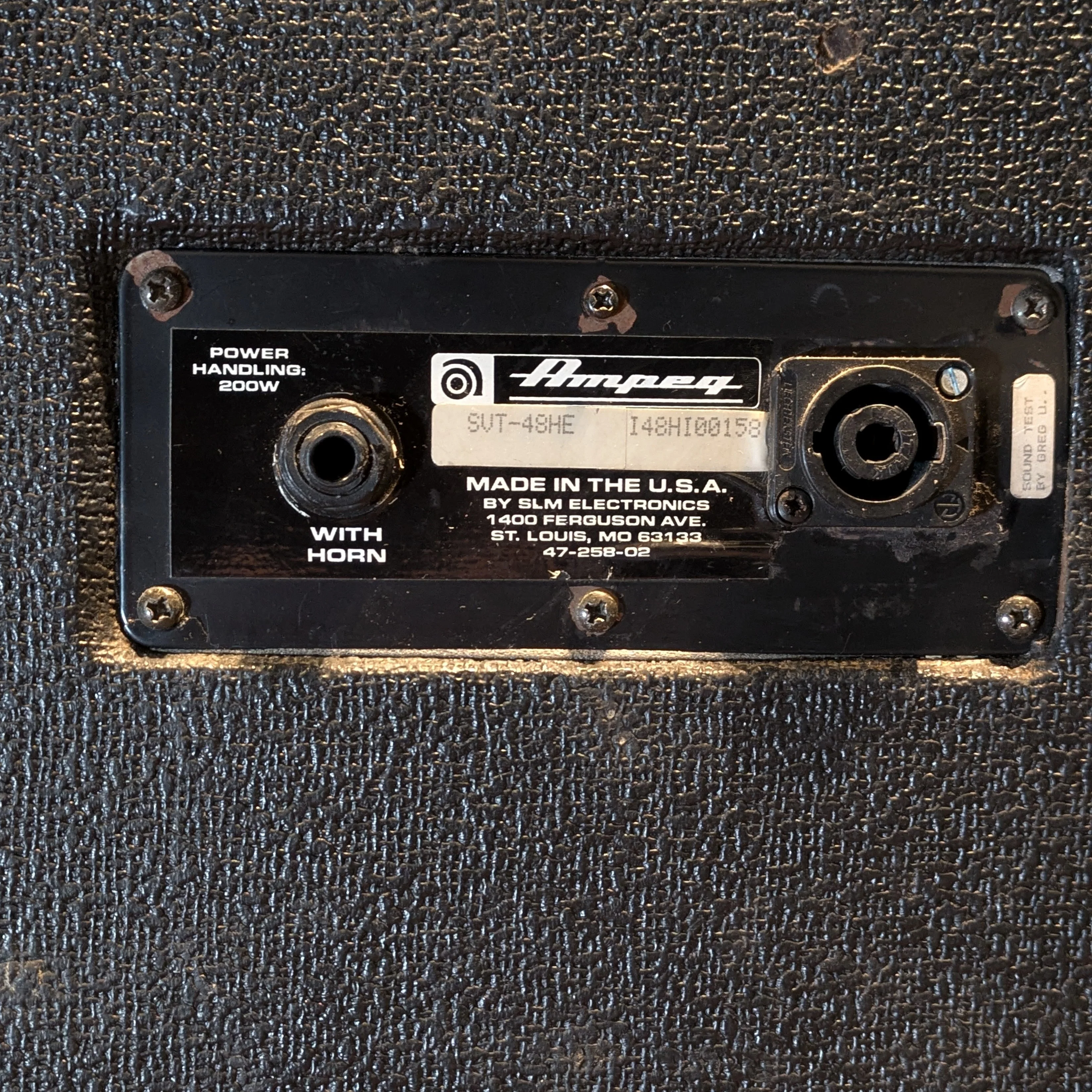 Ampeg SVT48HE Bass Speaker Cabinet -USA - Image 6