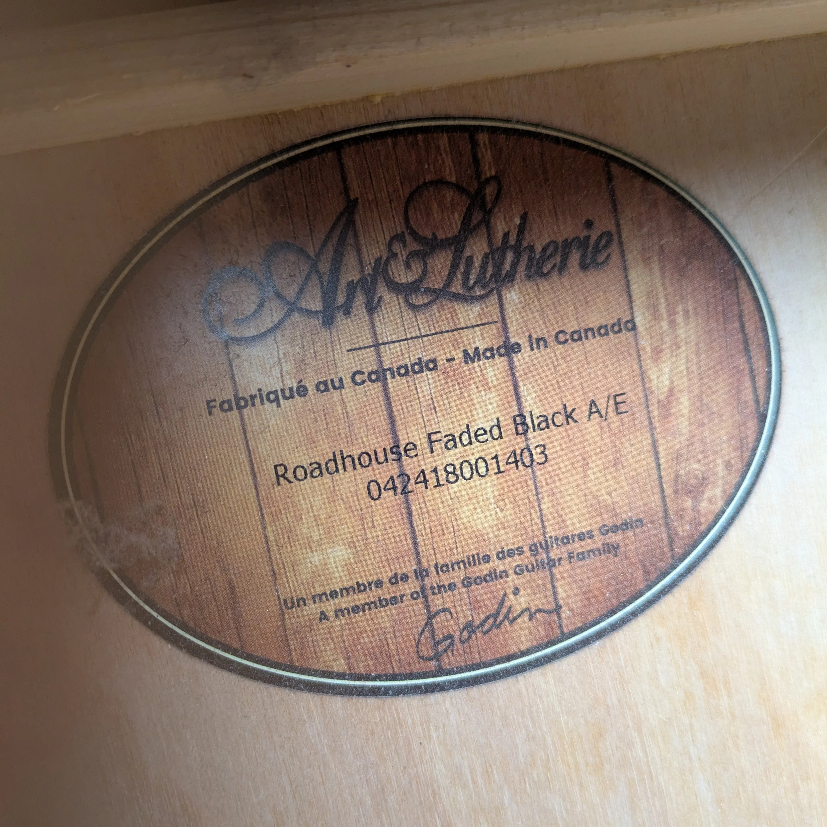 Art & Lutherie Roadhouse Parlor with Electronics - Faded Black - Image 7