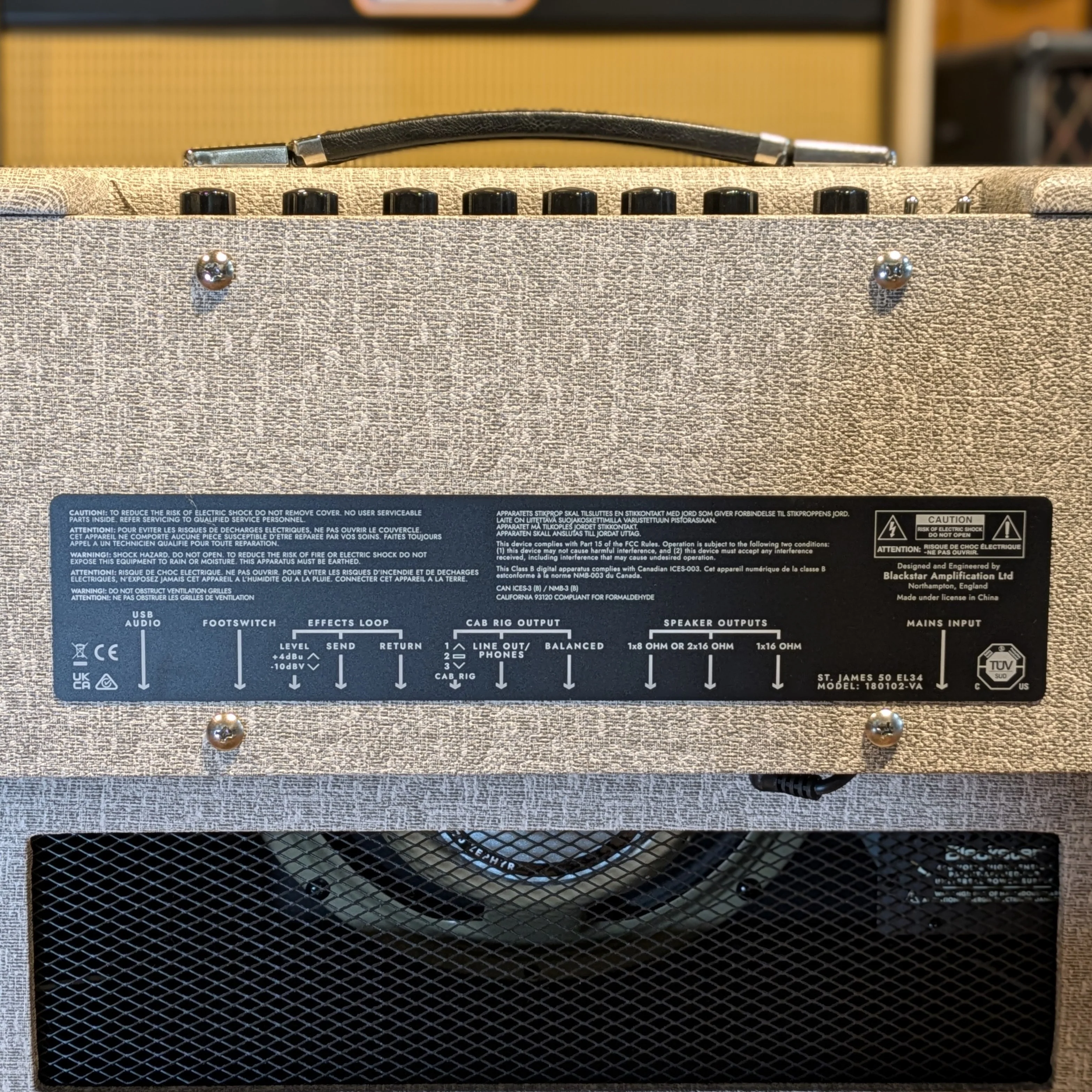 Blackstar St. James EL34 2-Channel 50-Watt 1x12" Guitar Combo 2022 - Present - Fawn - Image 6