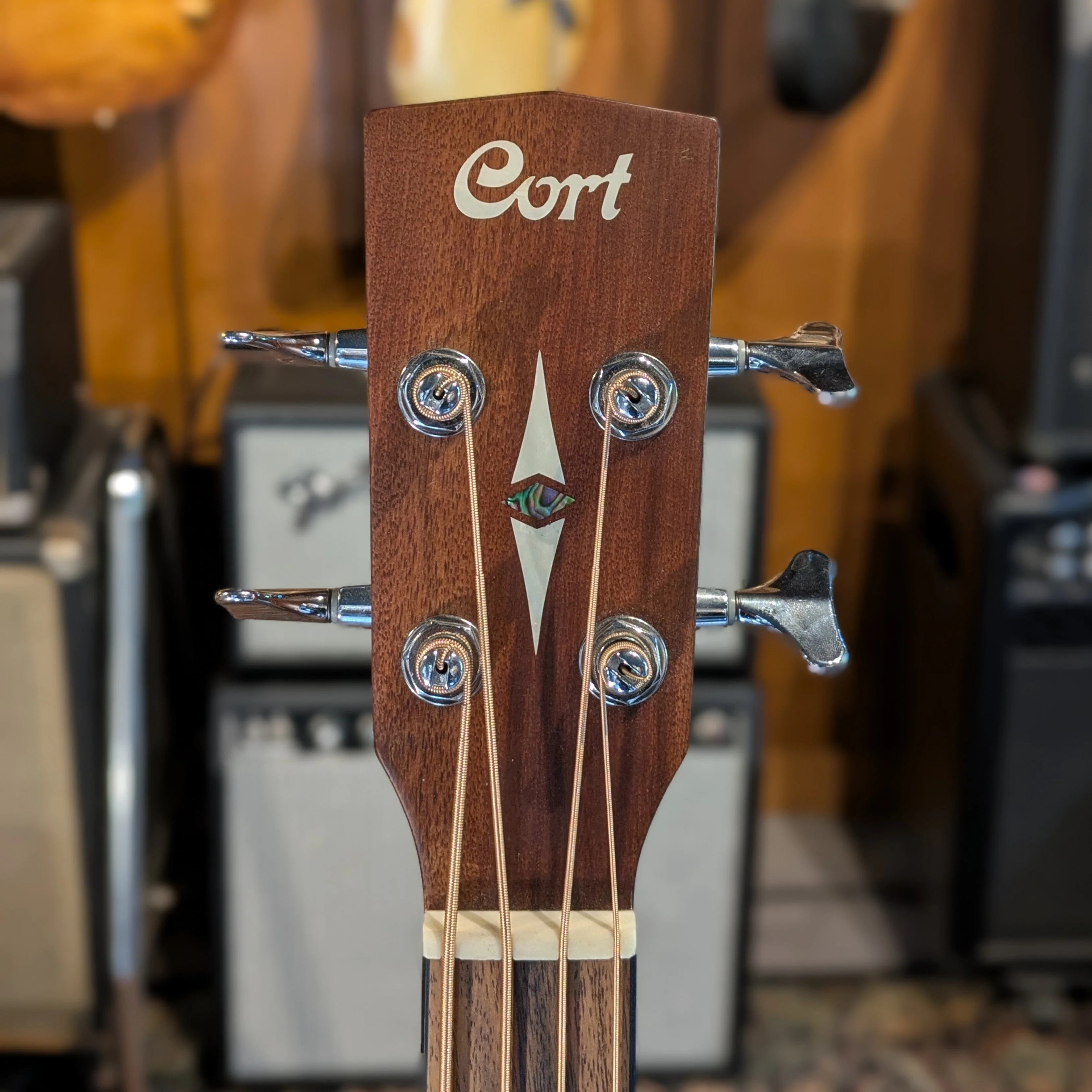 Cort SJB5F NS Acoustic 4-String Bass Cutaway with Electronics - Image 7