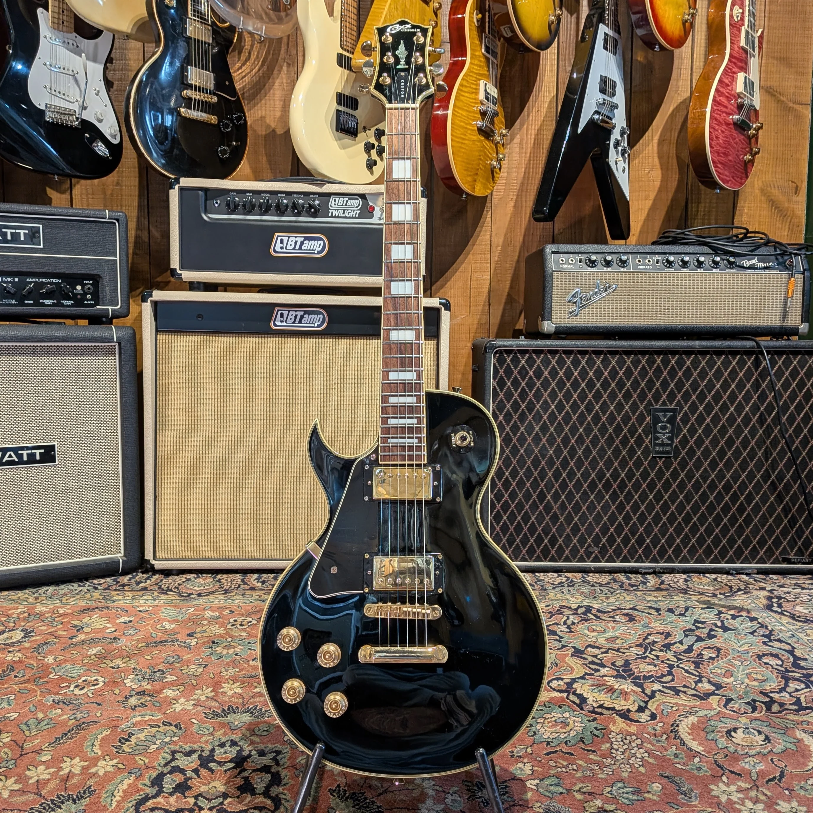Coxx Classix Custom - Les Paul Style - Black - Image 3