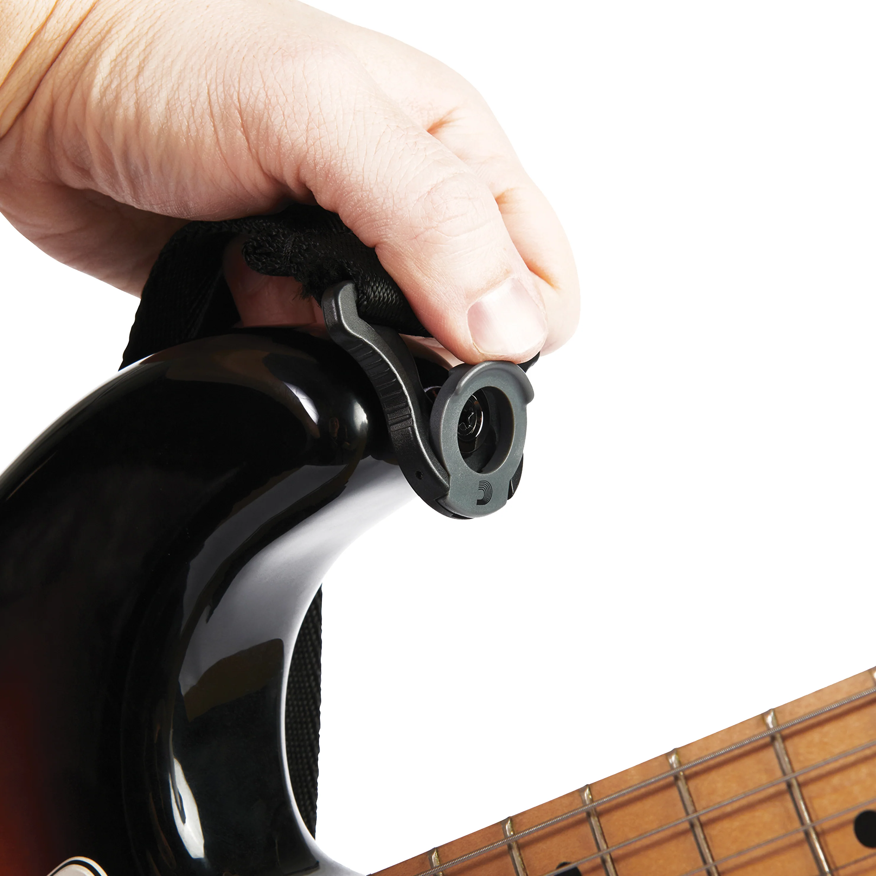 D’Addario Auto Lock Strap Black - Image 3