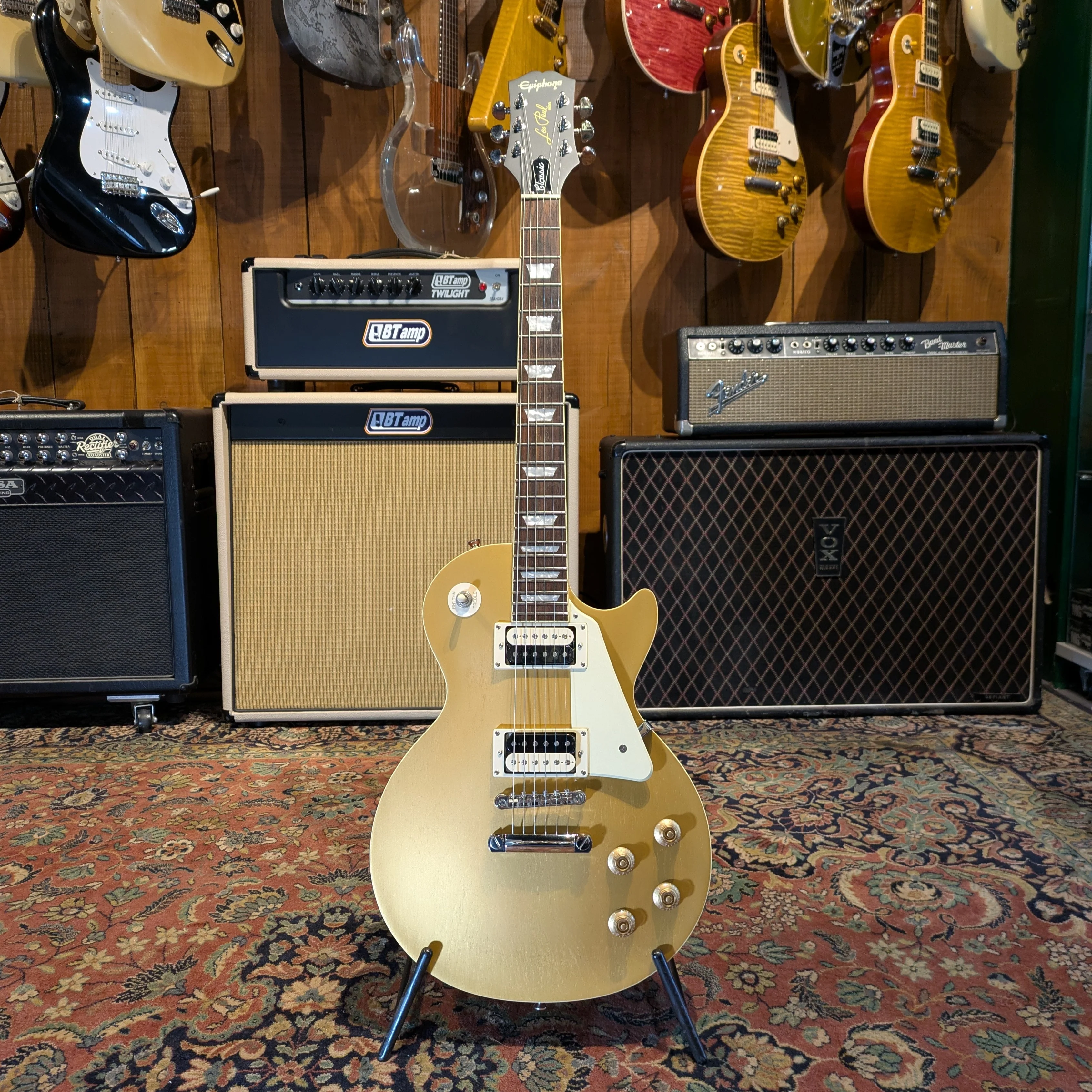 Epiphone Les Paul Classic Worn - Worn Metallic Gold - Image 3