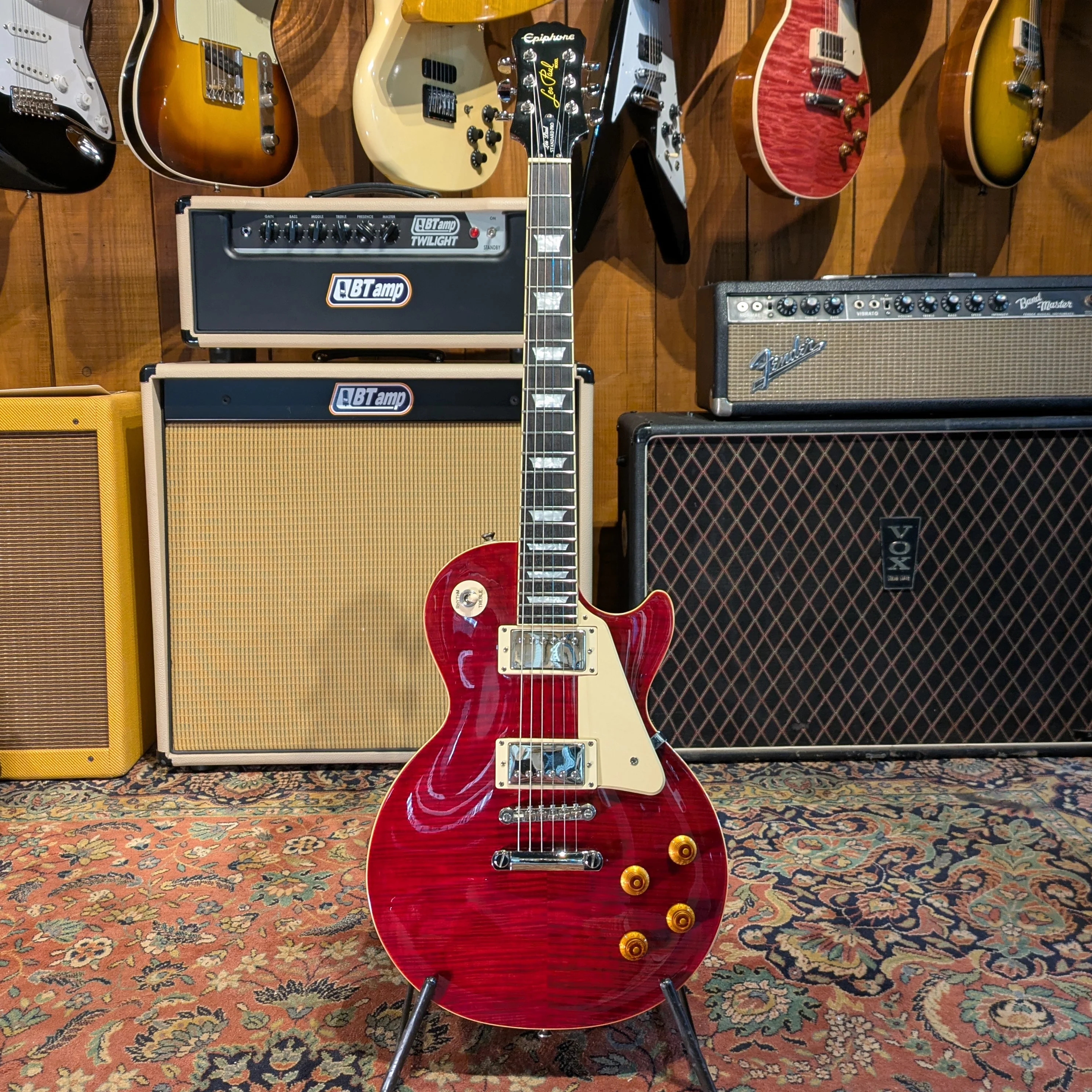 Epiphone Les Paul Standard Plus Top PRO 2013 - Wine Red - Image 3