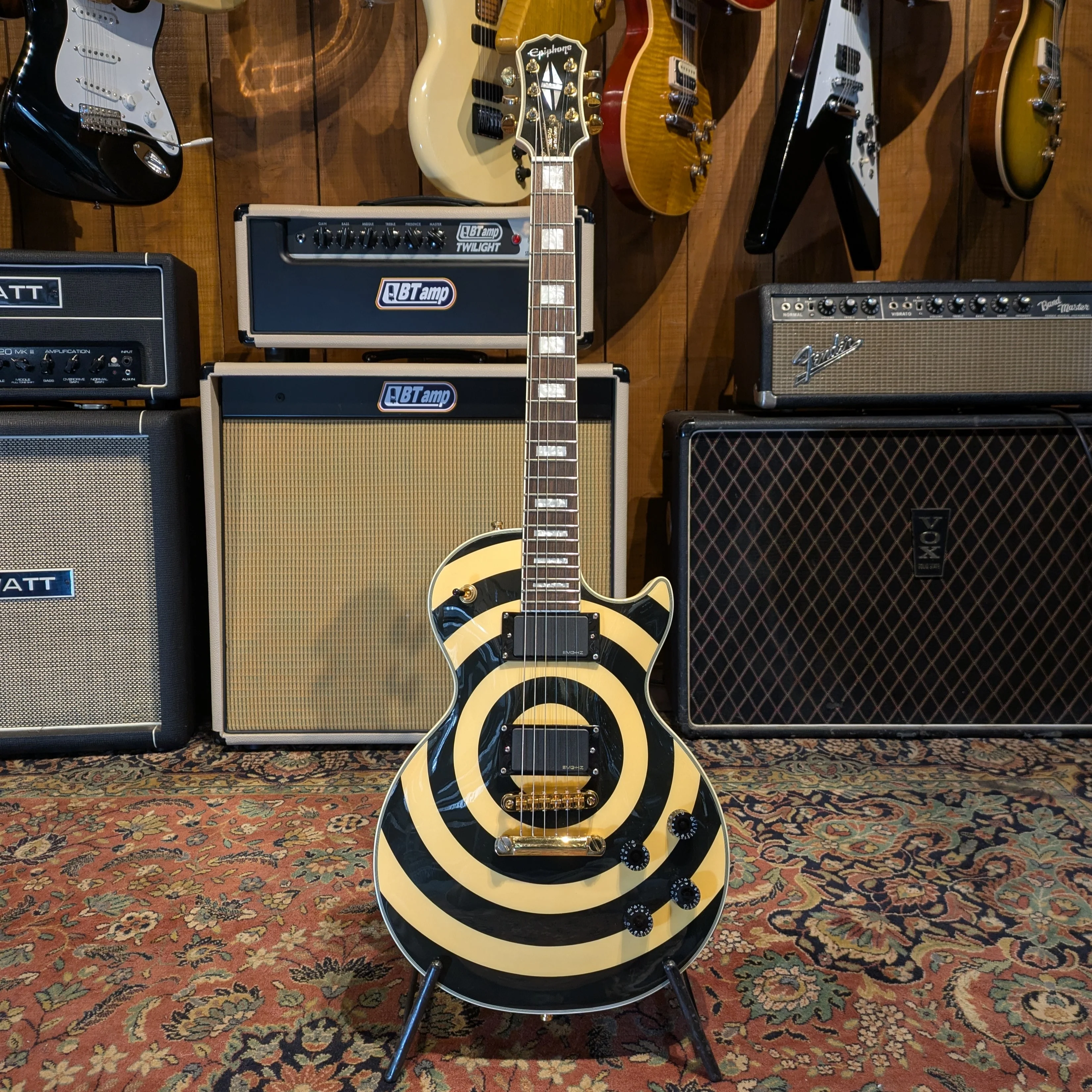 Epiphone Zakk Wylde Signature Les Paul Custom 2004 - Antique Ivory with Bullseye - Image 4