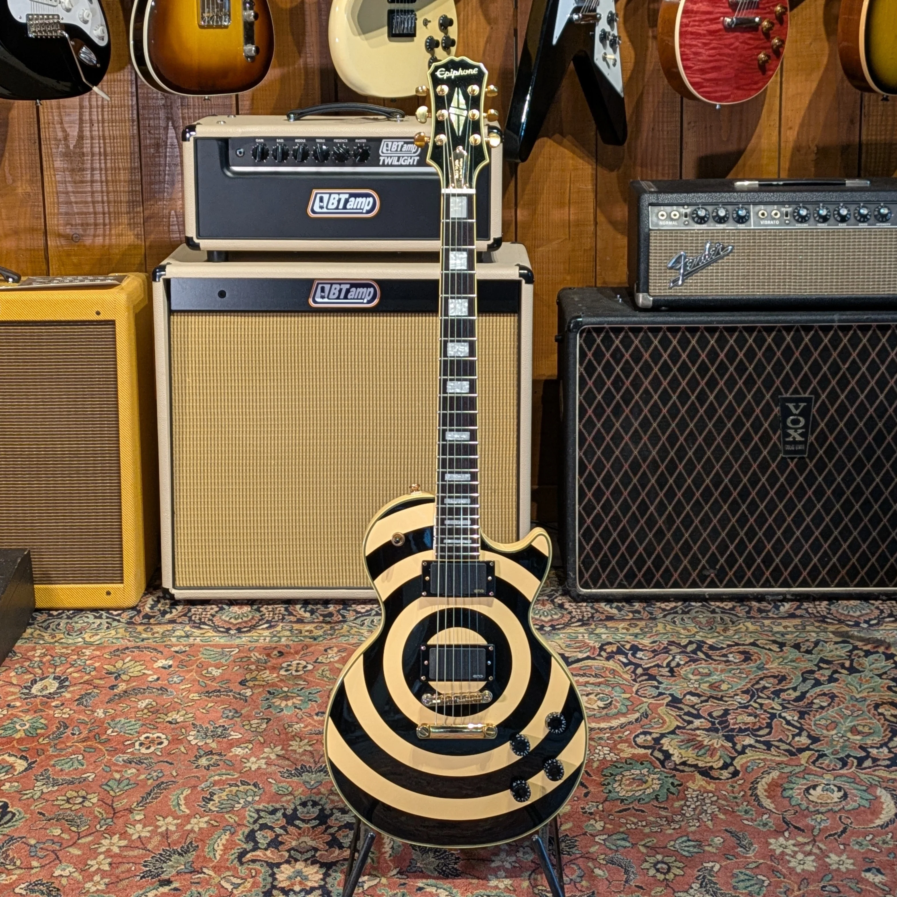 Epiphone Zakk Wylde Signature Les Paul Custom 2013 - Antique Ivory with Bullseye - Image 3