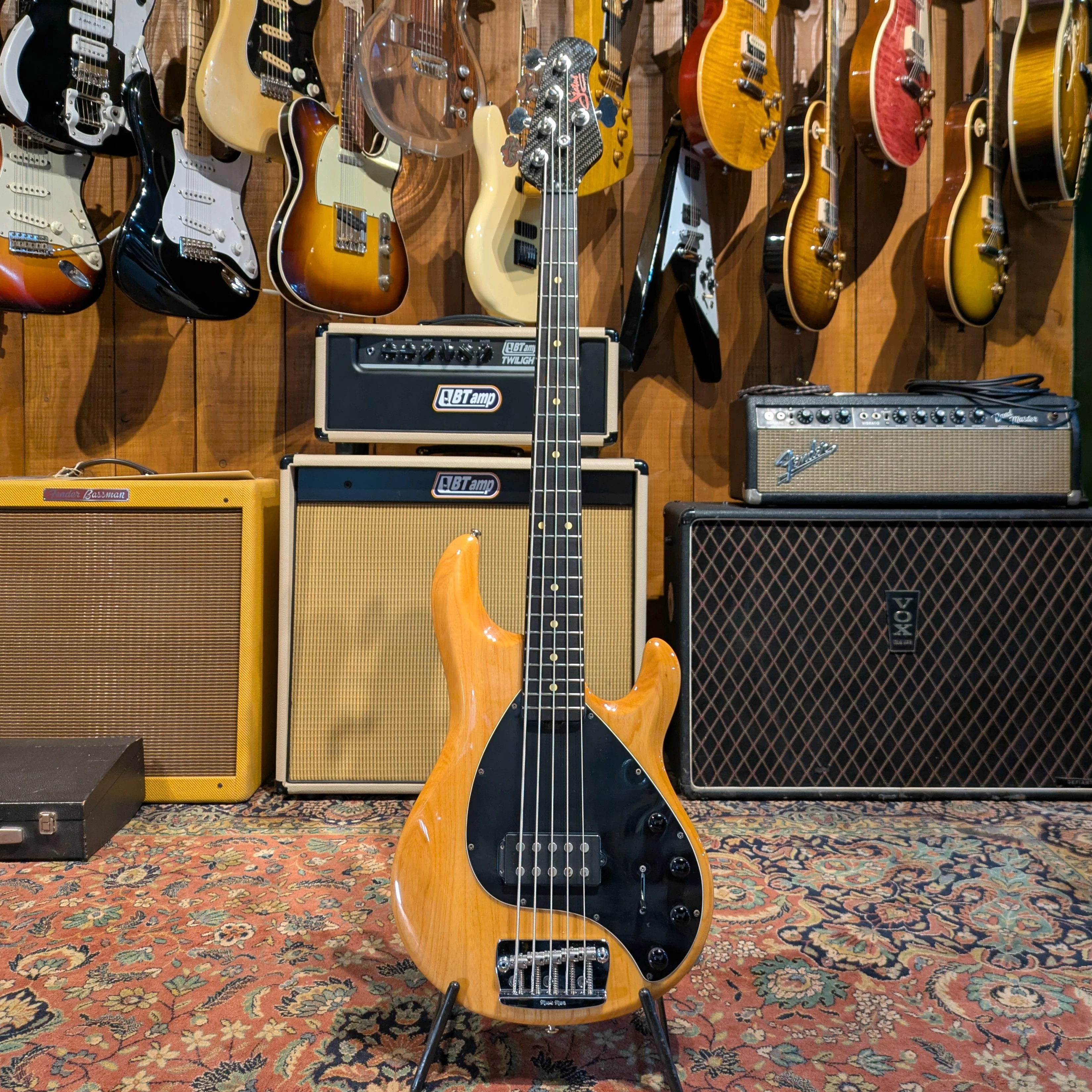 Ernie Ball Music Man Musicman Stingray 5H 2007 with Status Graphite neck- Natural - Image 5