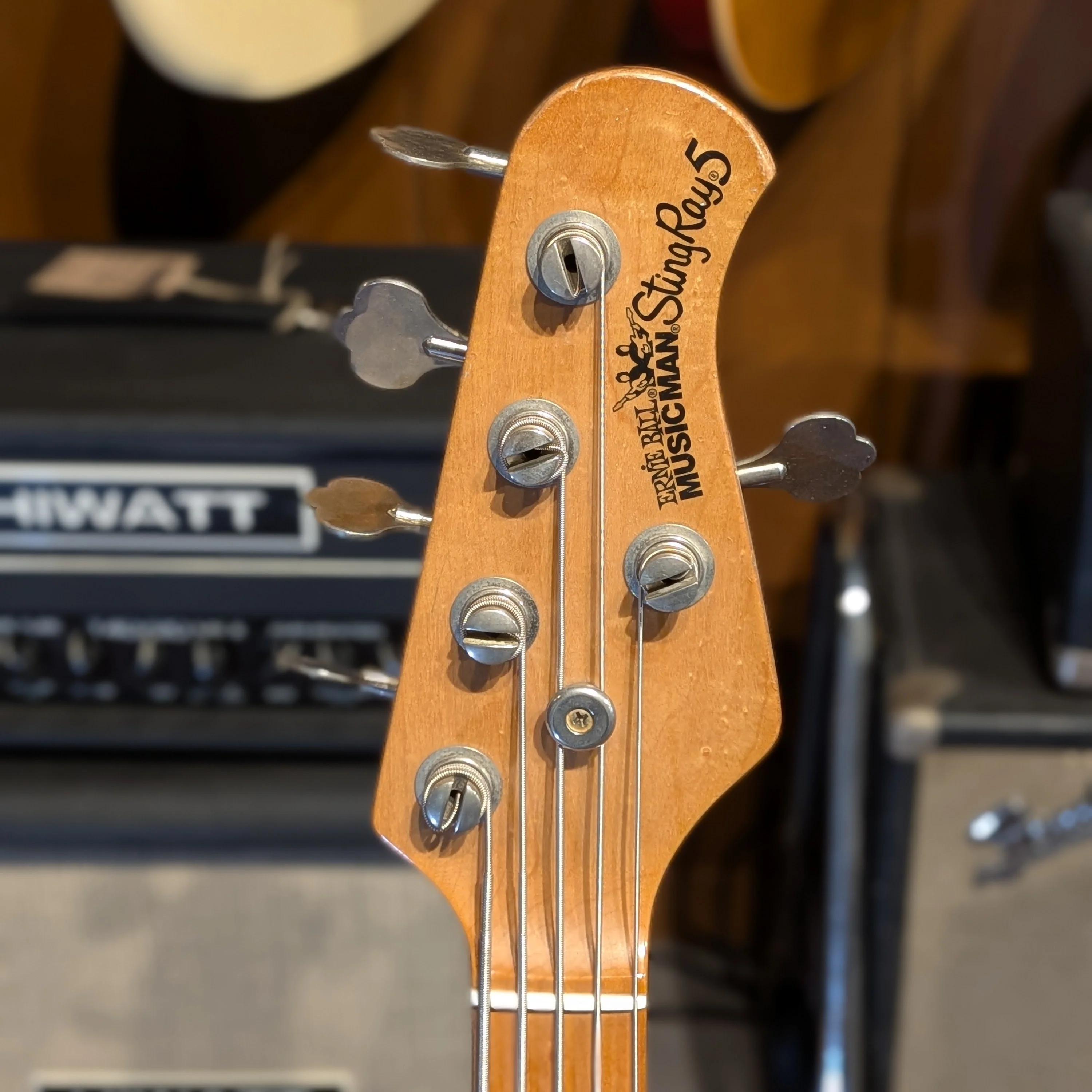Ernie Ball Music Man StingRay 5 H with Maple Fretboard 1993 - Natural - Image 10