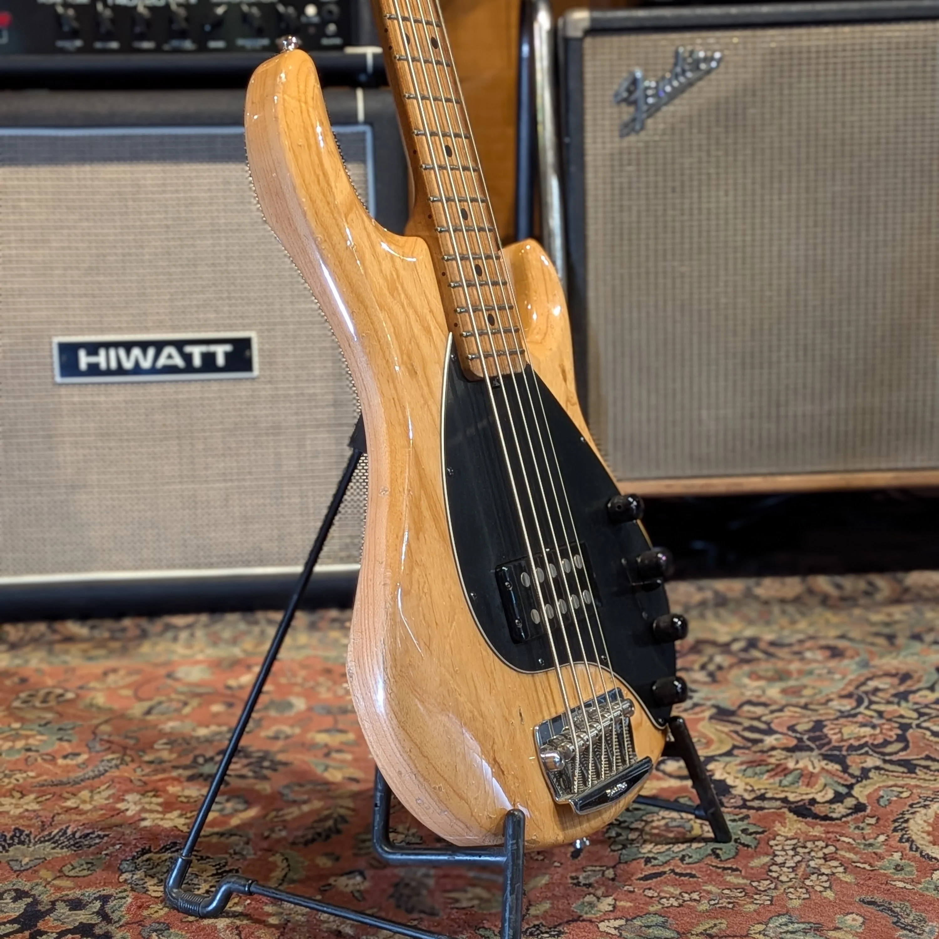 Ernie Ball Music Man StingRay 5 H with Maple Fretboard 1993 - Natural - Image 2