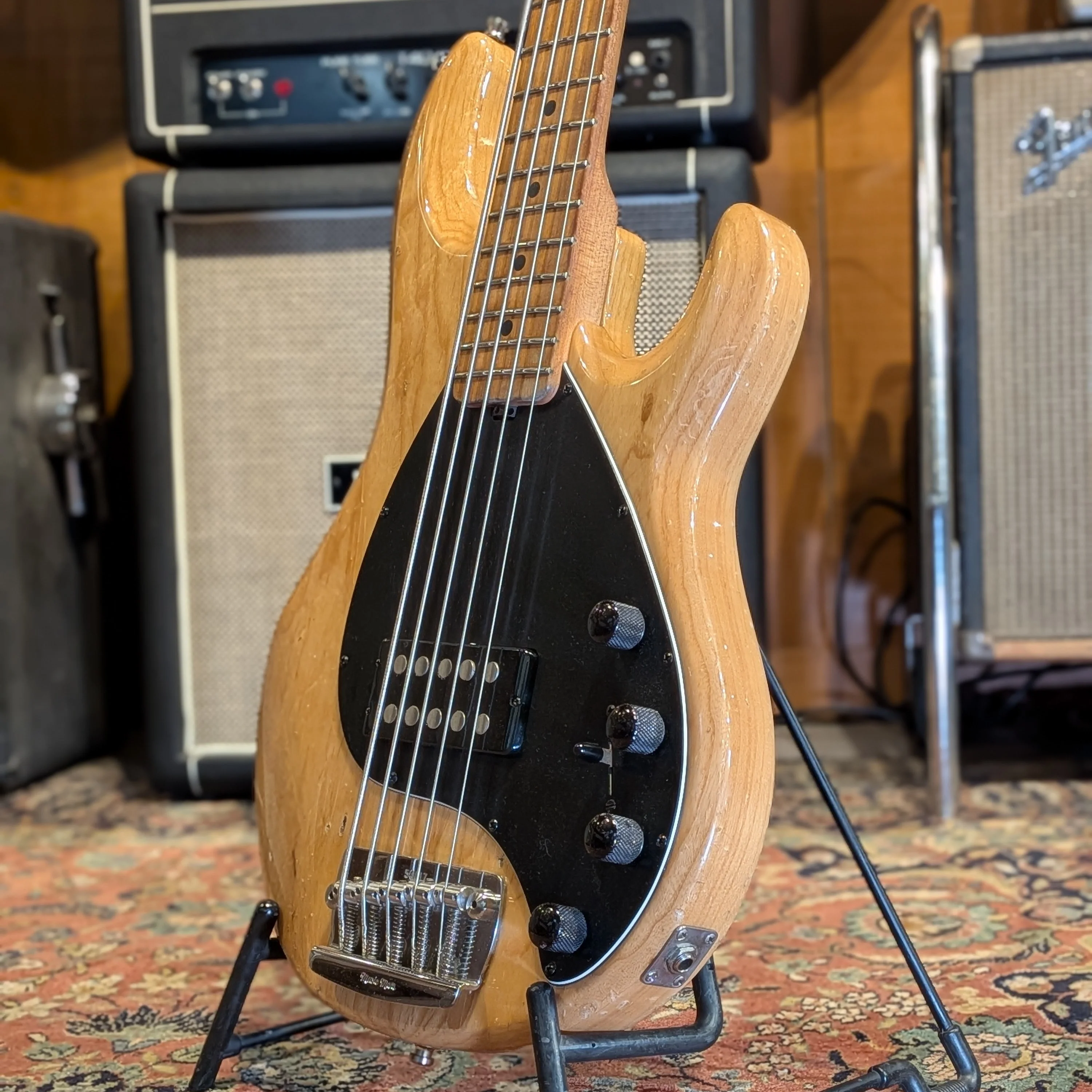 Ernie Ball Music Man StingRay 5 H with Maple Fretboard 1993 - Natural - Image 4