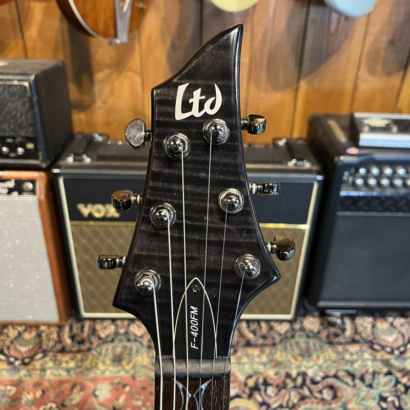ESP LTD F-400 FM 2004 - 2008 - See Thru Black - Image 7