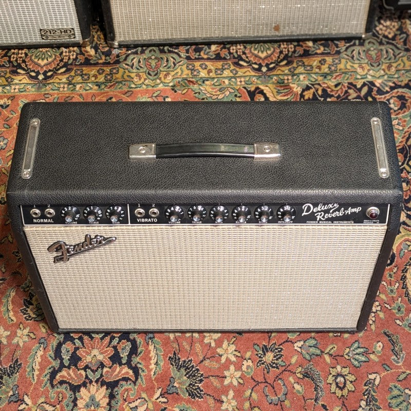 Fender Deluxe Reverb 2-Channel 22-Watt 1x12" Guitar Combo 1966 - Black Panel - Image 4