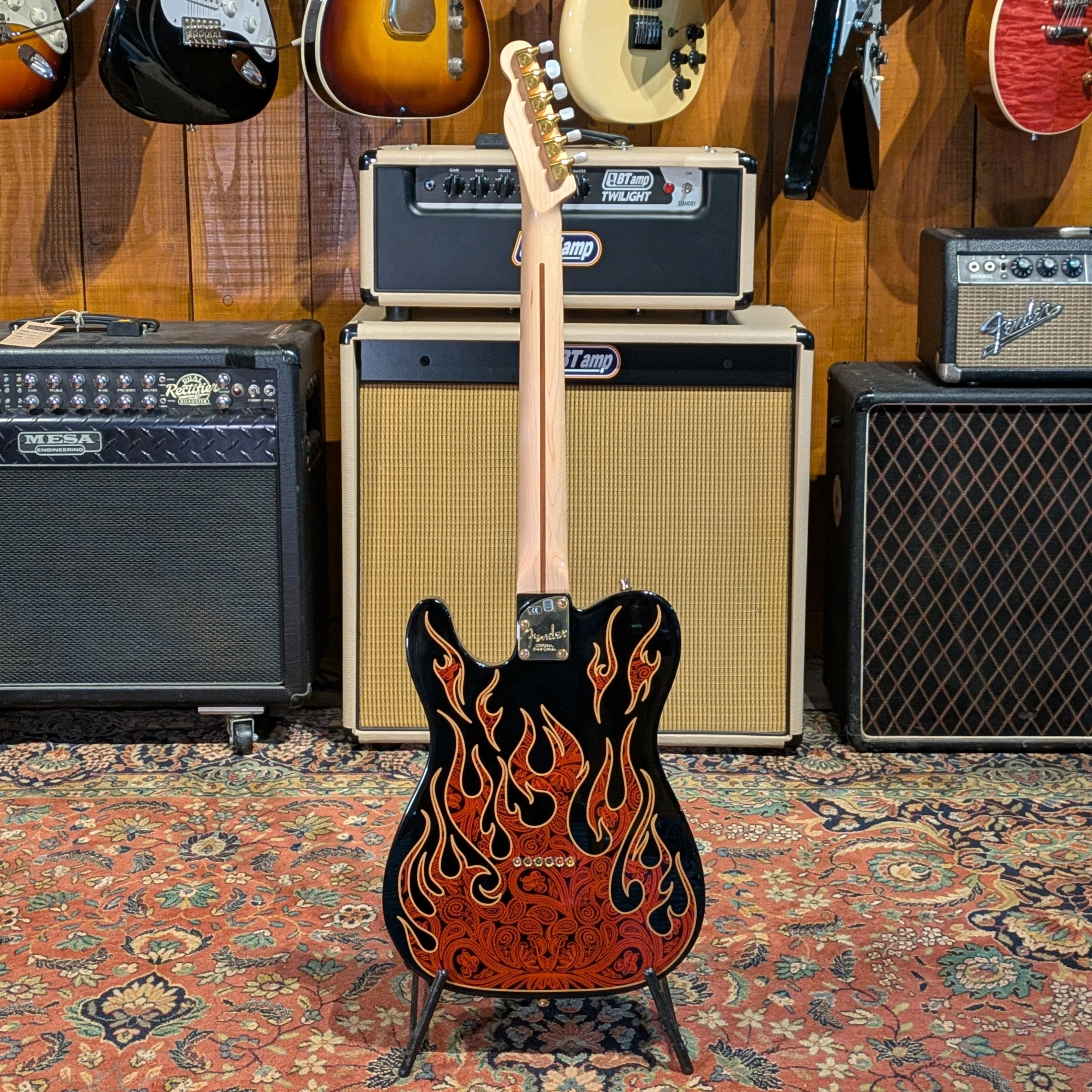 Fender James Burton Artist Series Signature Telecaster 2013 - Red Paisley Flames - Image 4