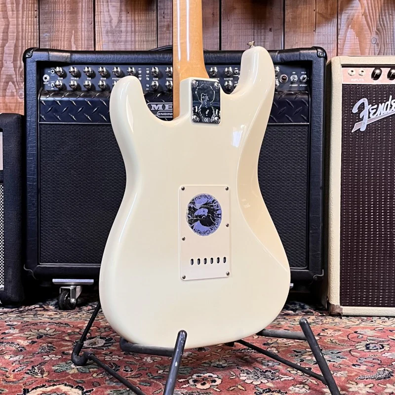 FENDER JIMI HENDRIX VOODOO STRATOCASTER 1997 OLYMPIC WHITE ROSEWOOD FRETBOARD - Image 2