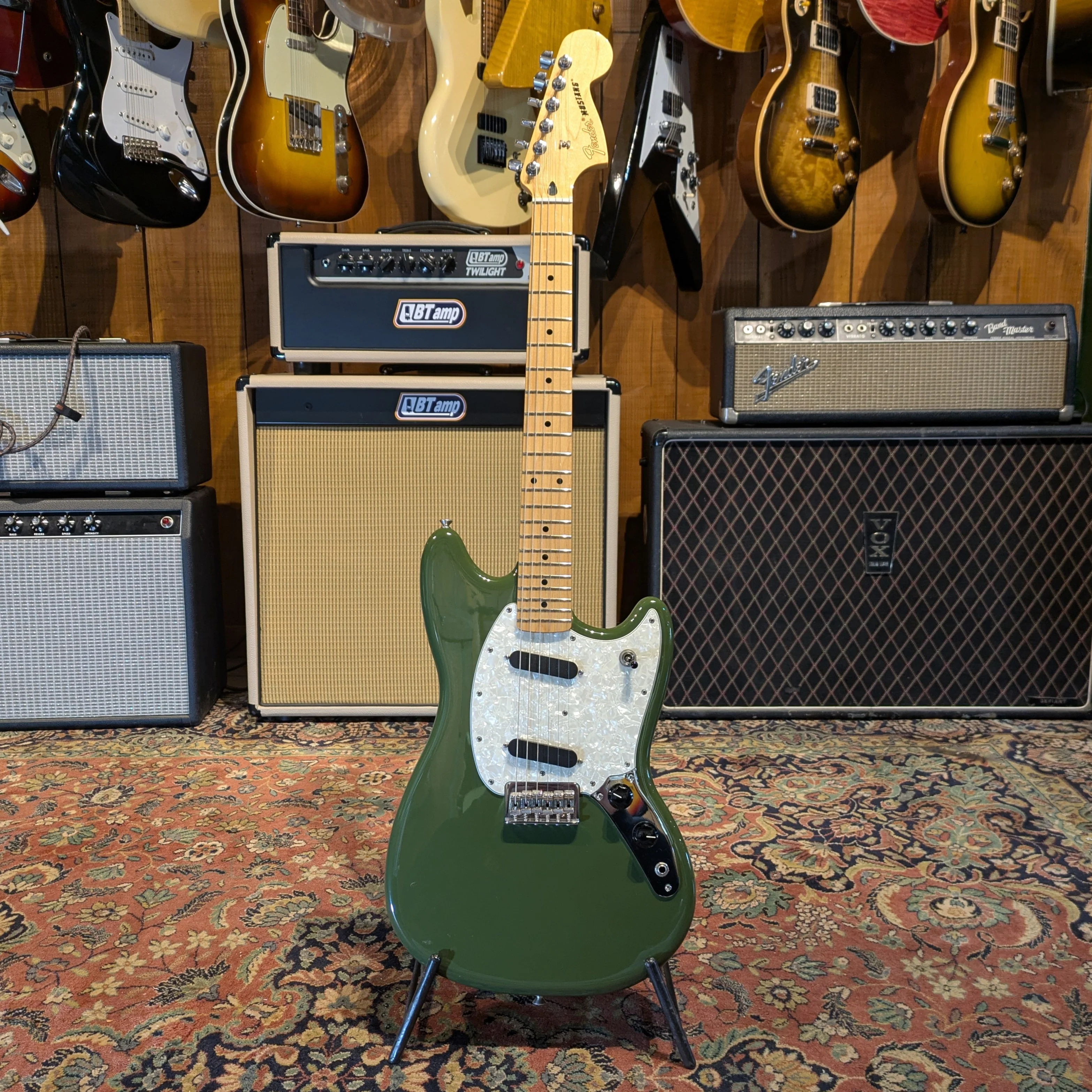 Fender Mustang MN Player - 2016 - Olive - Image 3