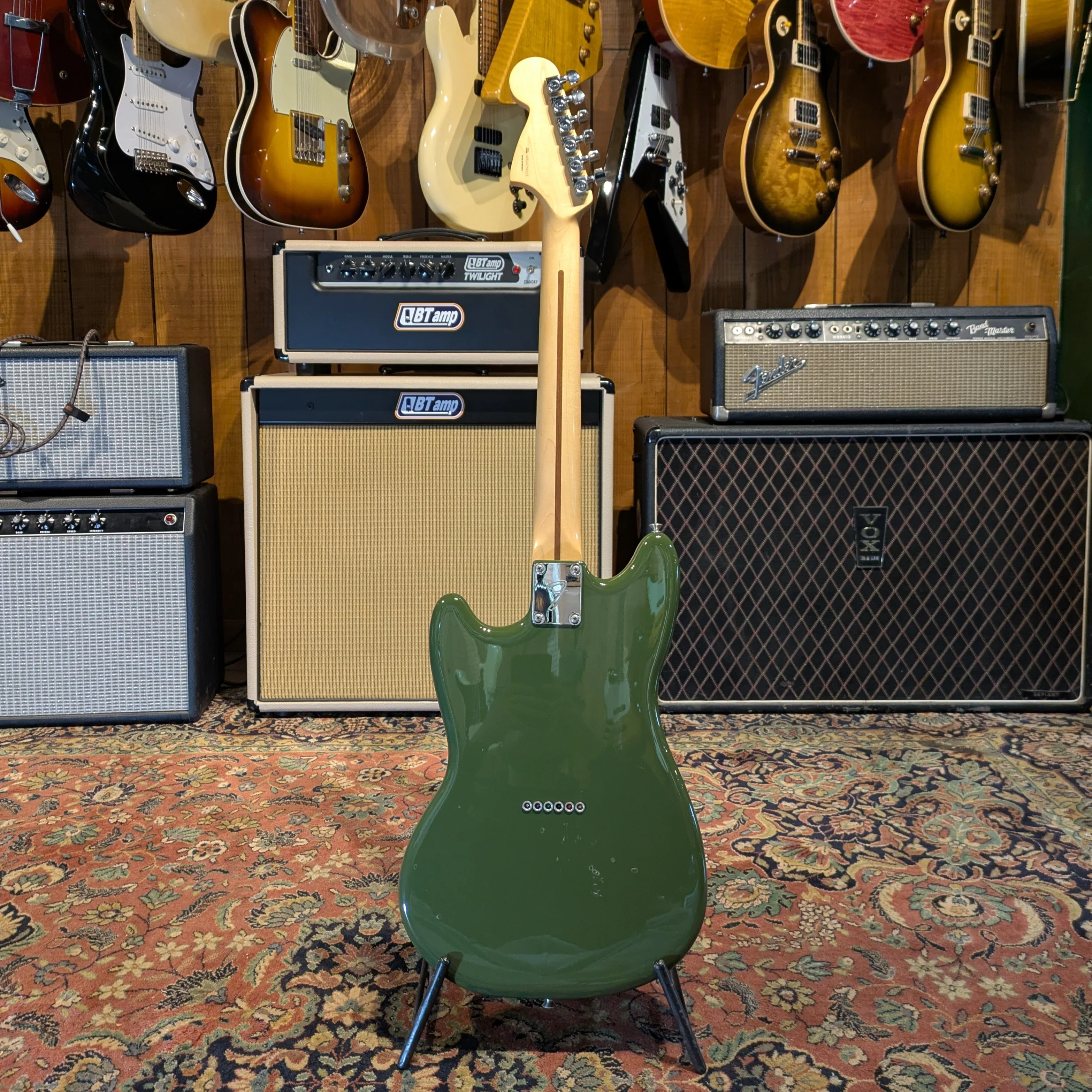 Fender Mustang MN Player - 2016 - Olive - Image 4