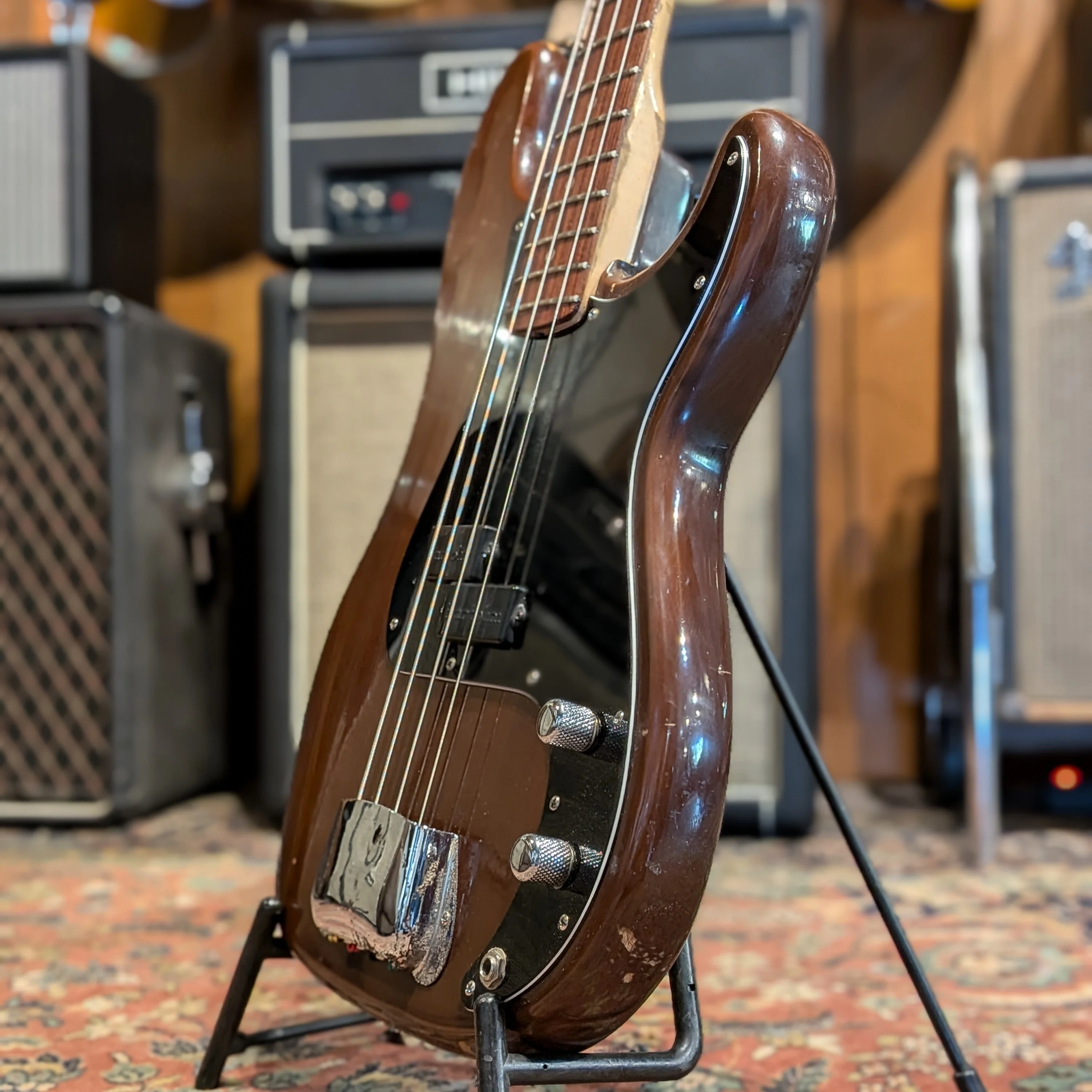 Fender Precision Bass with Rosewood Fretboard 1977 - 1978 - Mocha Brown - Image 4