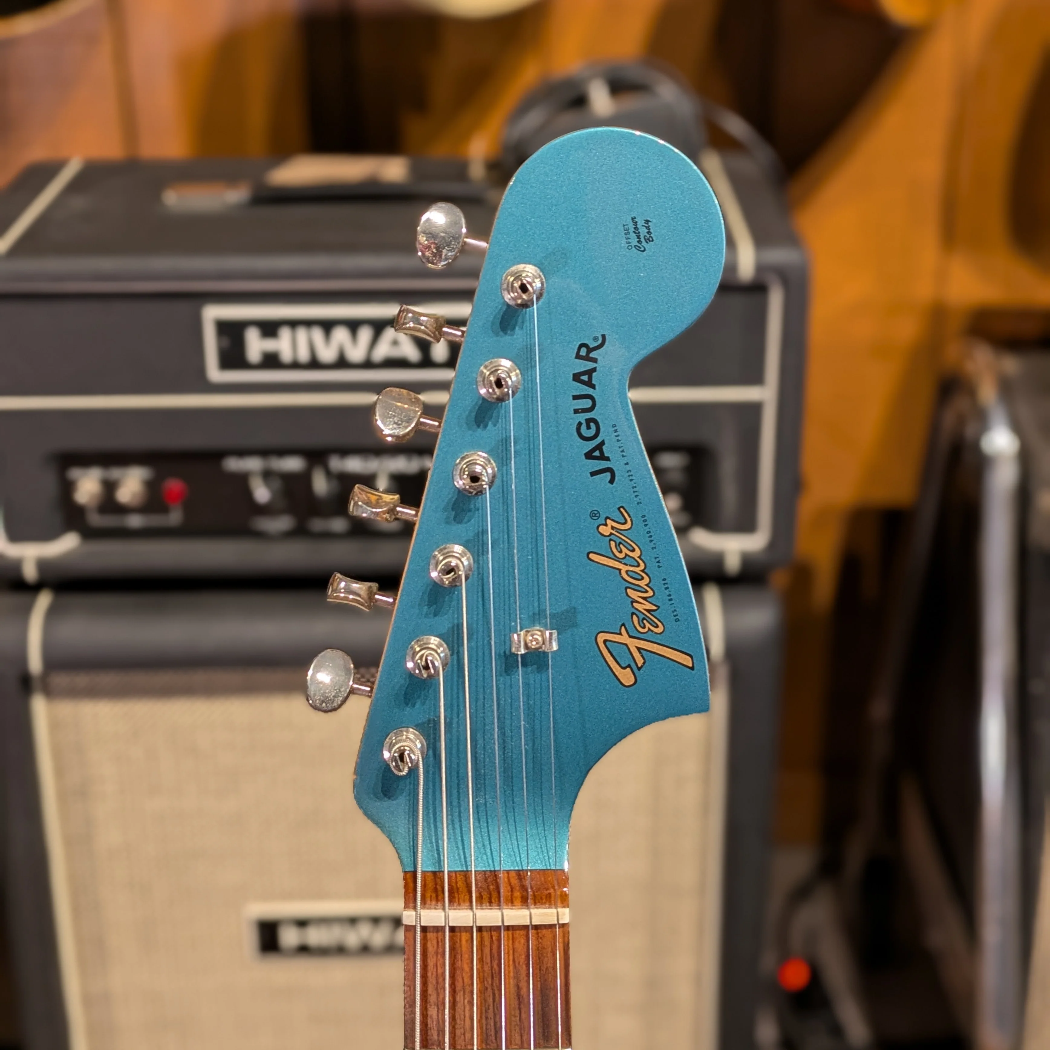 Fender Vintera '60s Jaguar with Fender AM Tremolo and Mustang Bridge 2019 - Ocean Turquoise - Image 5