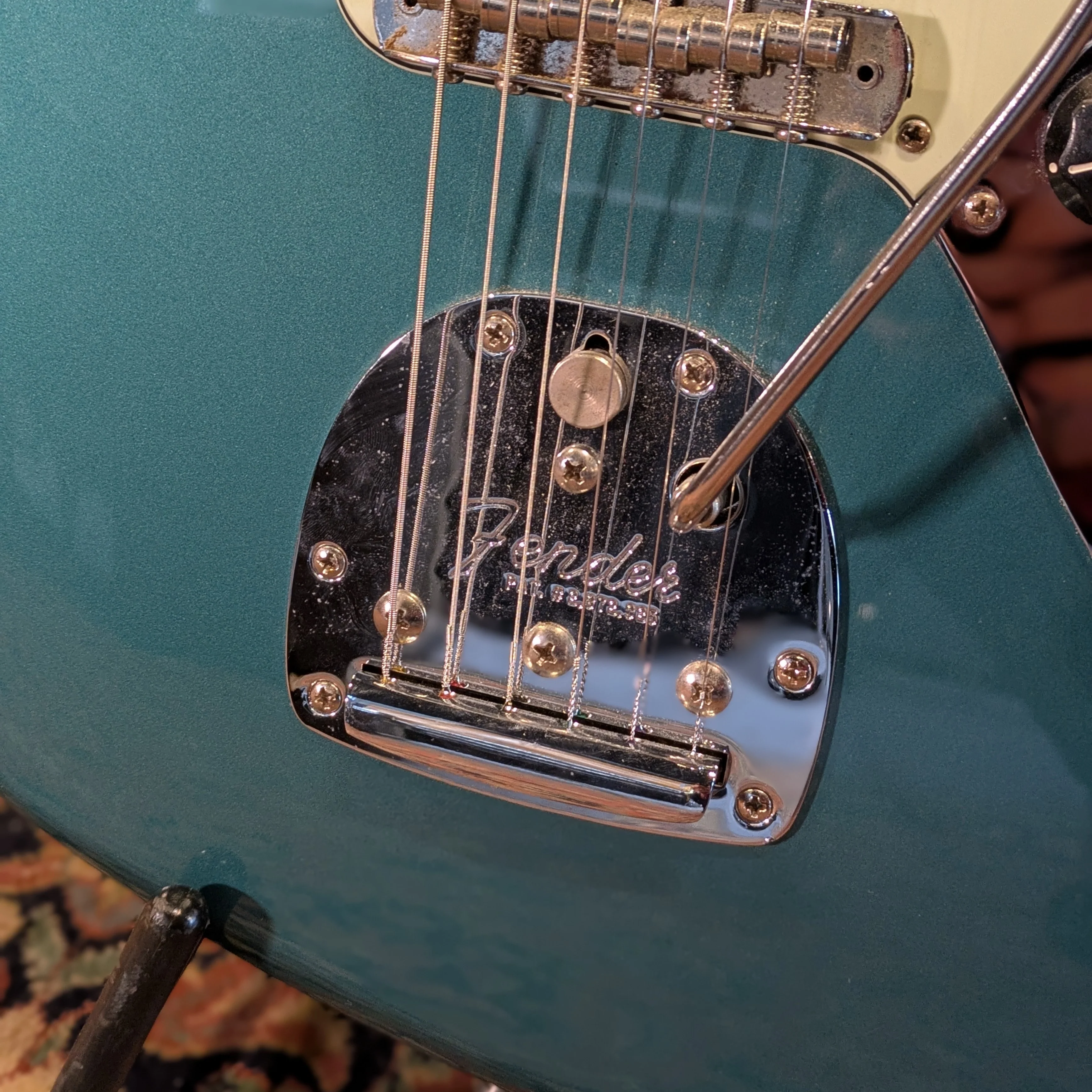 Fender Vintera '60s Jaguar with Fender AM Tremolo and Mustang Bridge 2019 - Ocean Turquoise - Image 7
