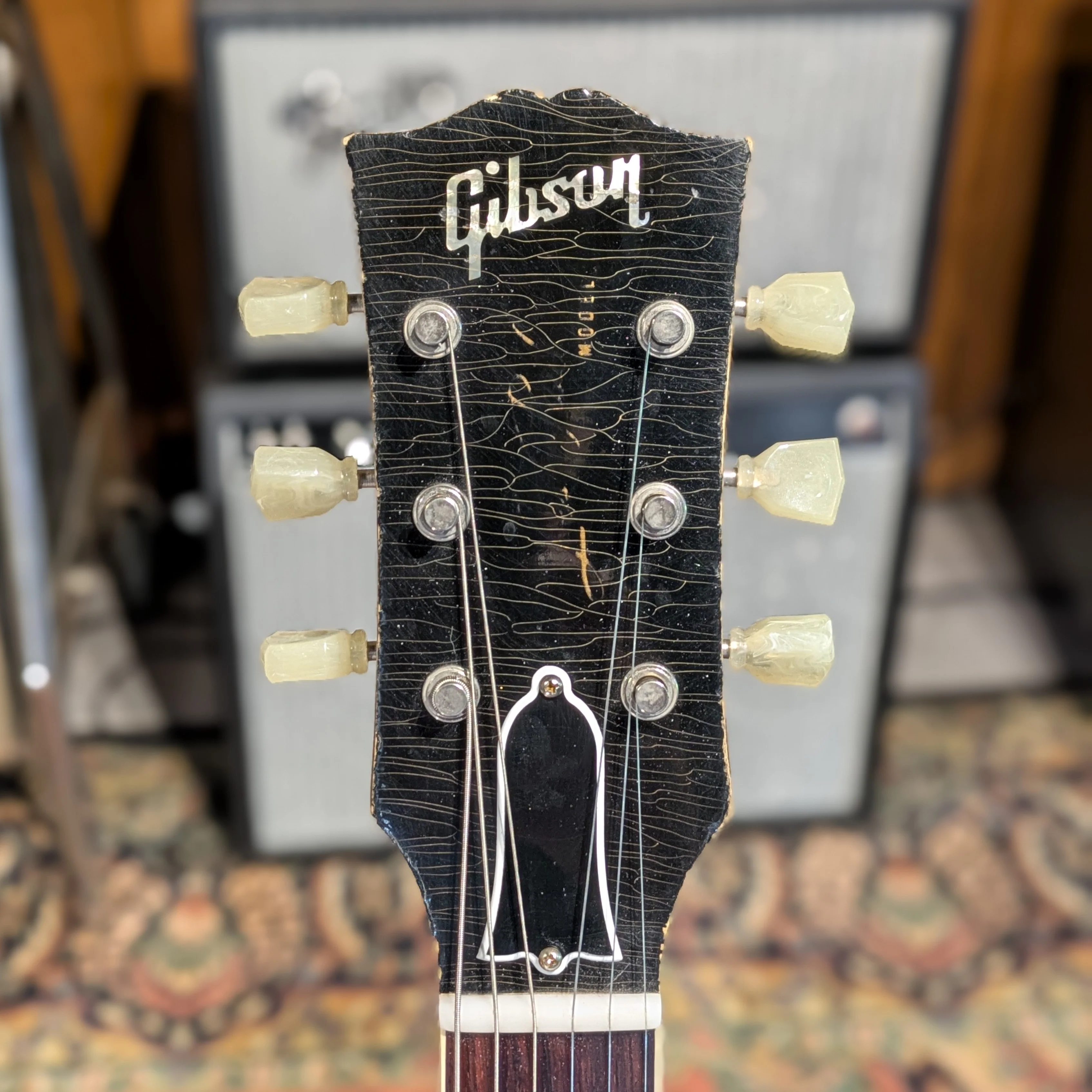 Gibson Les Paul 57 Custom Shop Bigsby - Goldtop (VENDUE) - Image 5