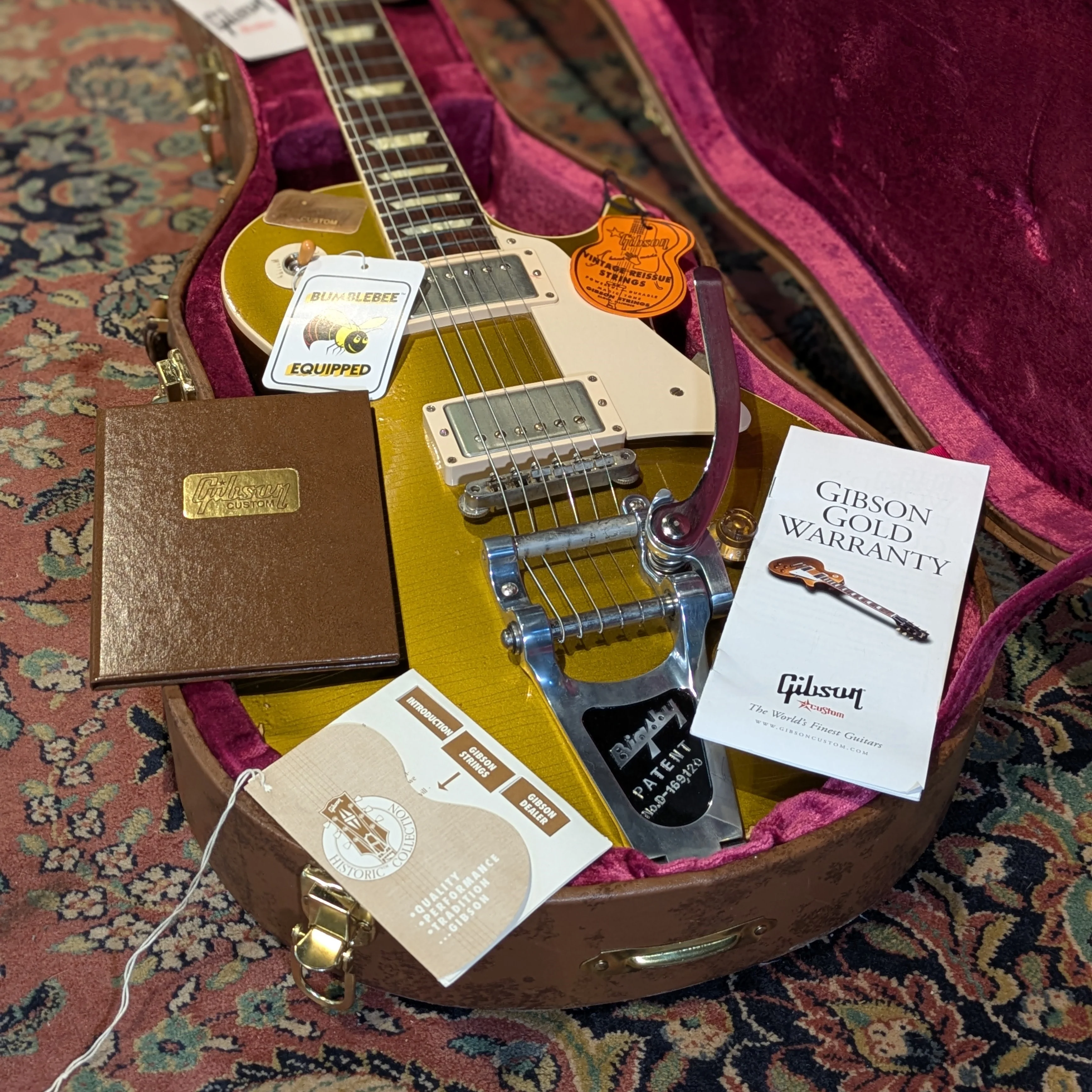 Gibson Les Paul 57 Custom Shop Bigsby - Goldtop (VENDUE) - Image 9