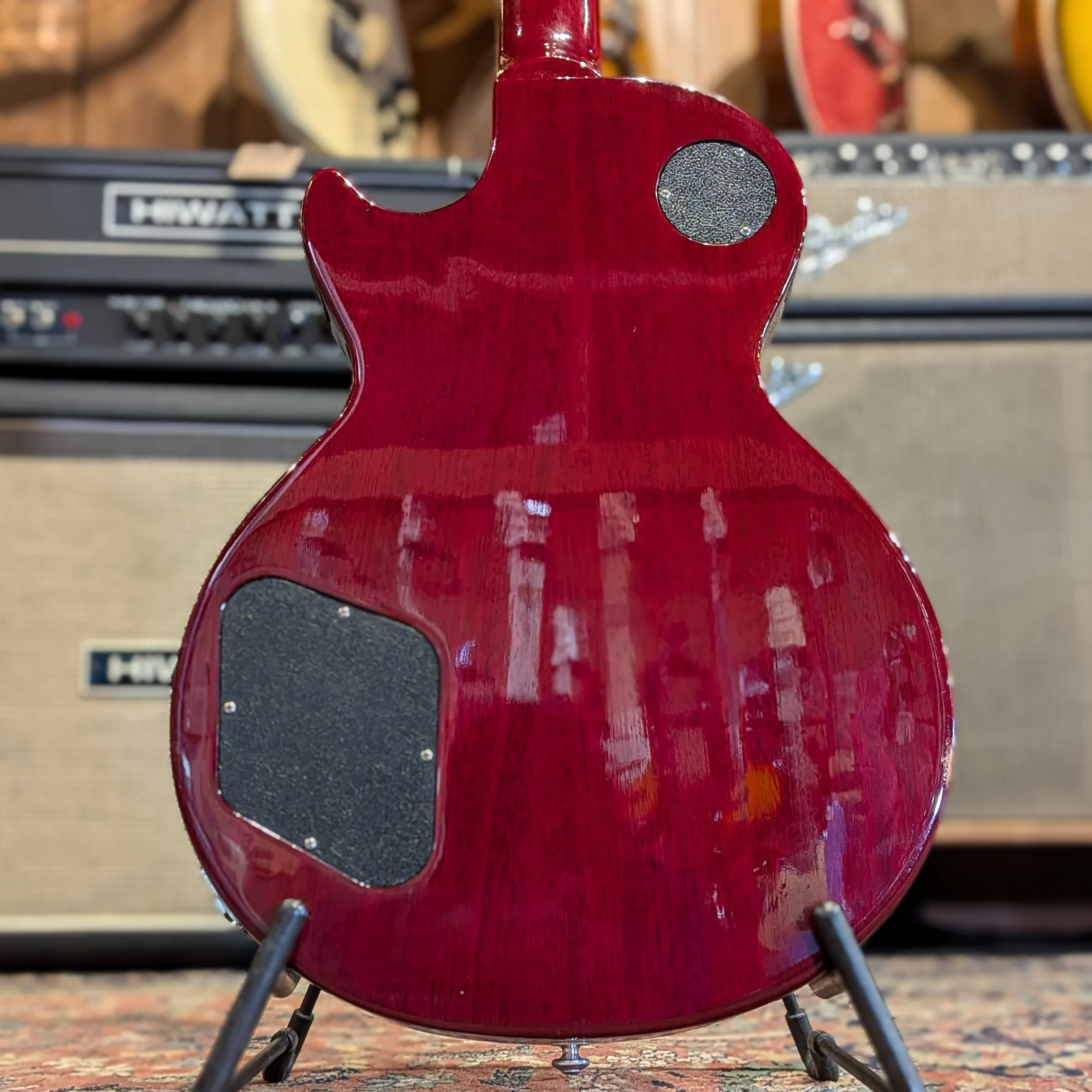 Gibson Les Paul Traditional T 2016 - Wine Red - Upgraded (Custombucker, Obsidian Wire Kit) - Image 3