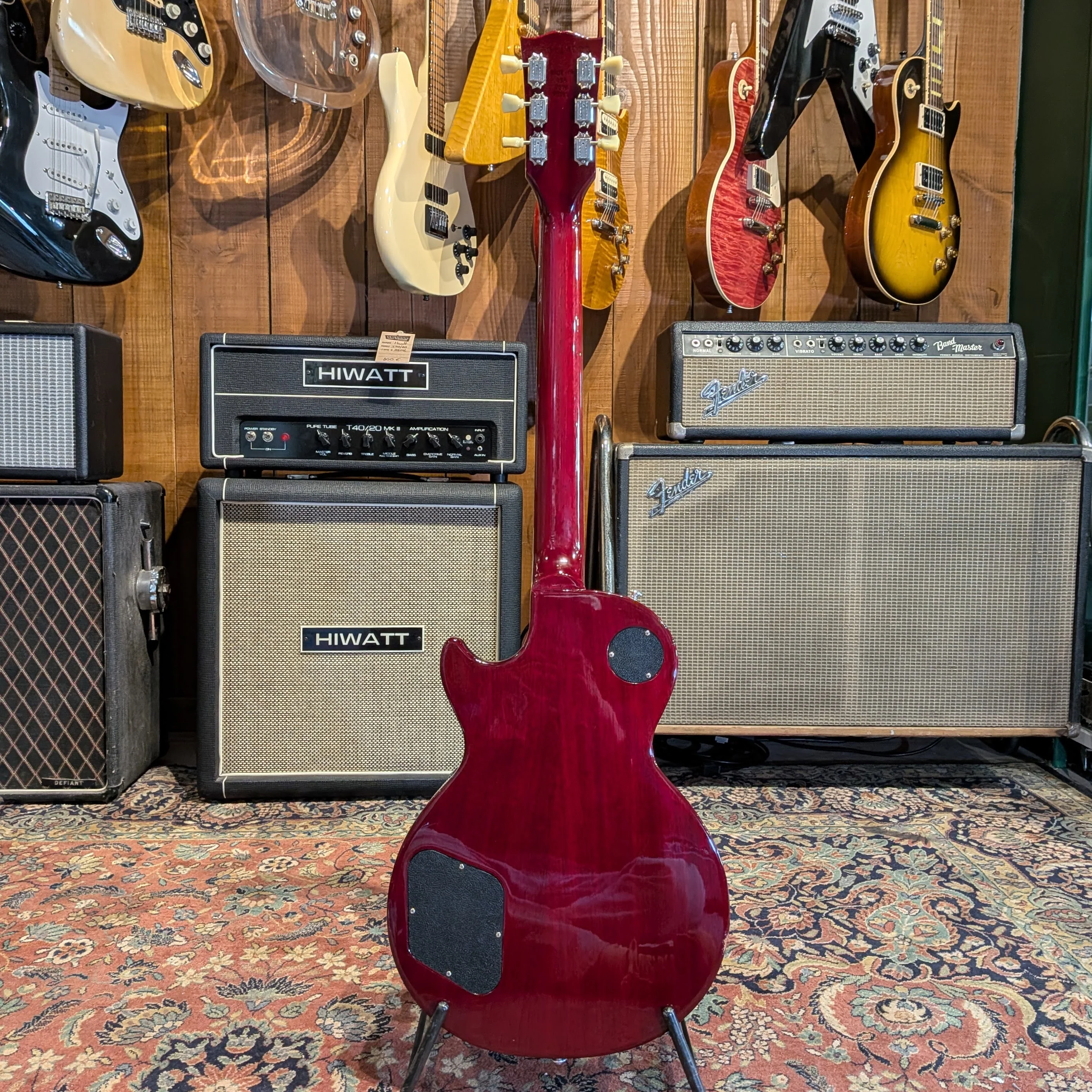 Gibson Les Paul Traditional T 2016 - Wine Red - Upgraded (Custombucker, Obsidian Wire Kit) - Image 5