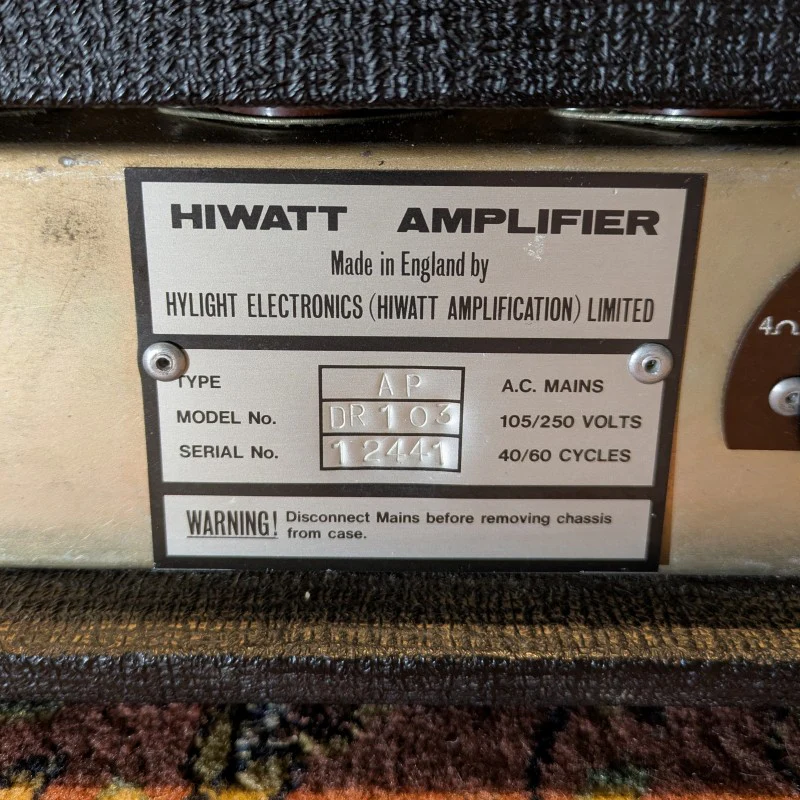 Hiwatt Custom 100 DR103 1970s - Image 4