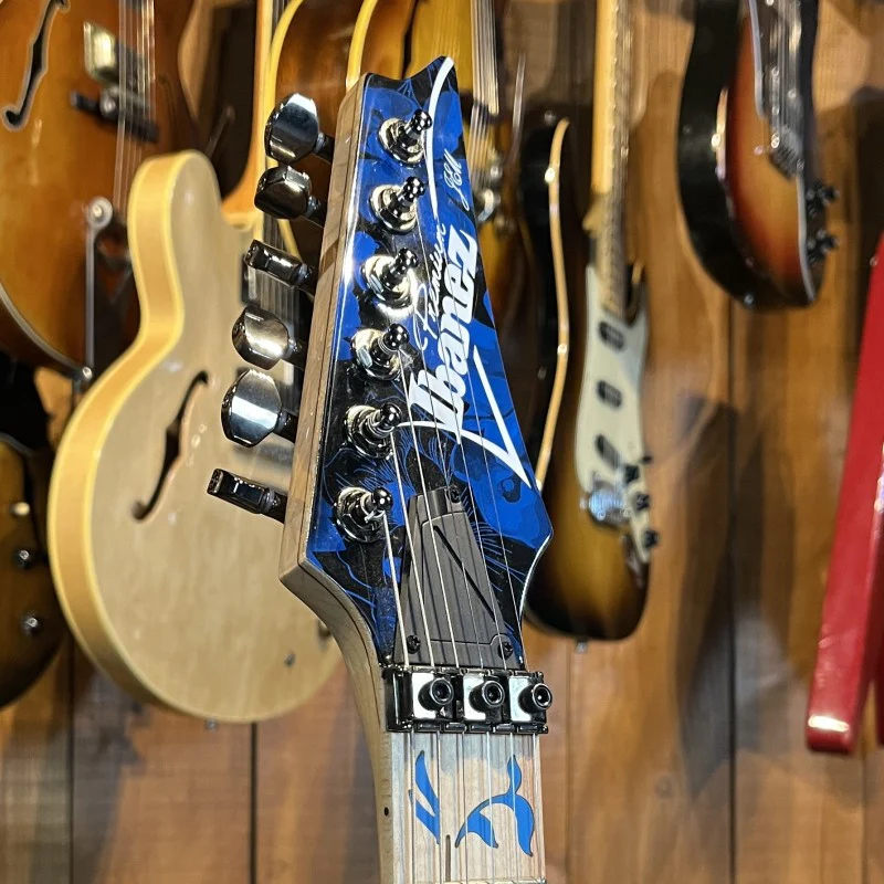 Ibanez Steve Vai JEM77P Blue Floral Pattern - Image 3