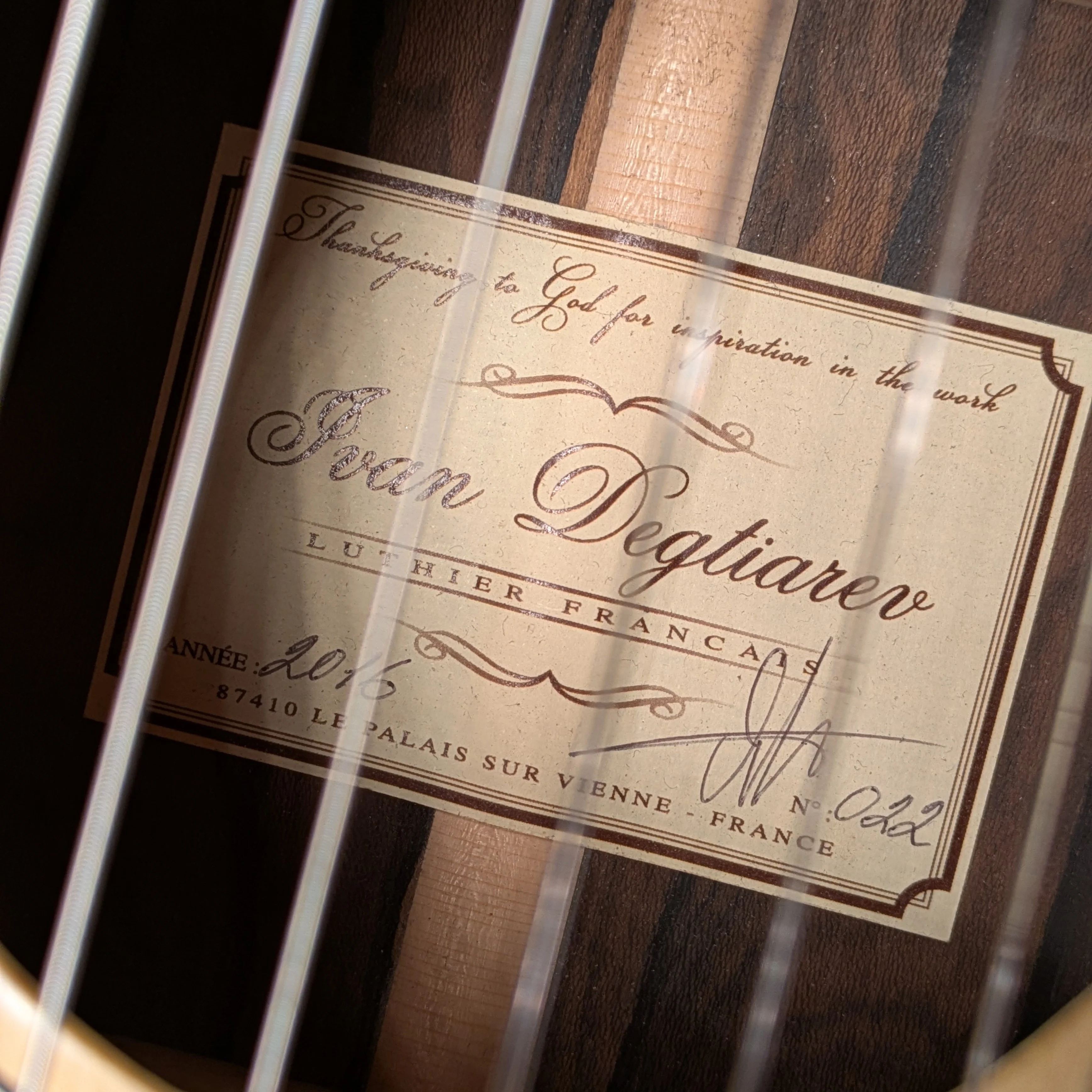 IVAN DEGTIAREV Classical Guitar N022 2016 - Image 12