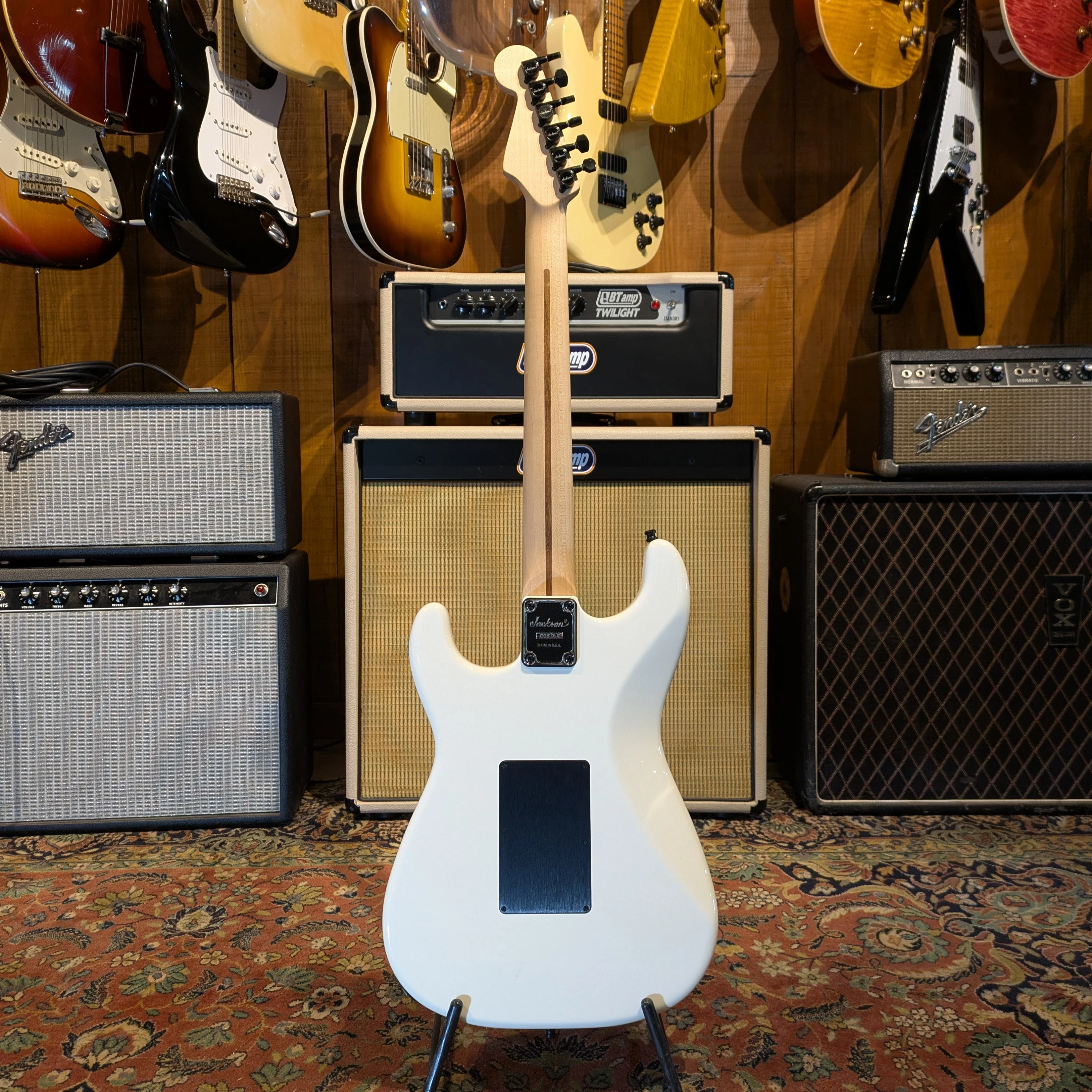 Jackson USA Select Series Adrian Smith Signature San Dimas Dinky DK with Maple Fretboard 2009 - 2020 - Snow White - Image 4