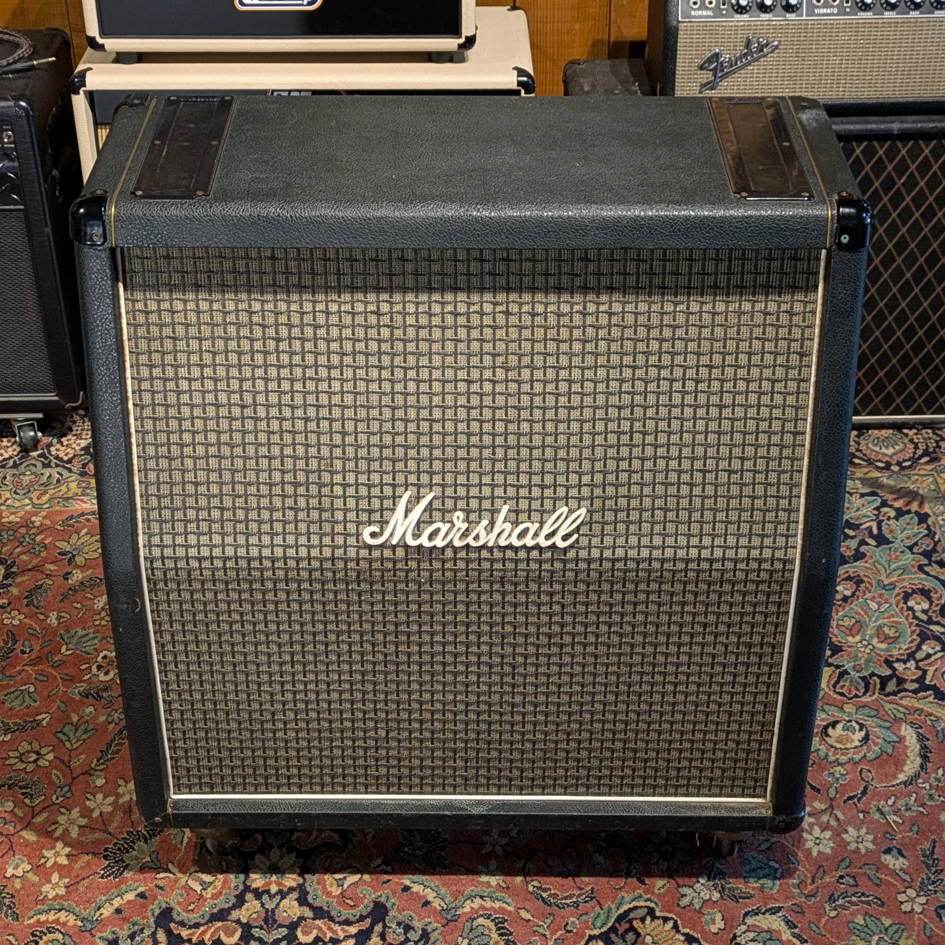 Marshall 1960A 4x12" Angled Guitar Speaker Cabinet 1973 - Black - Image 3