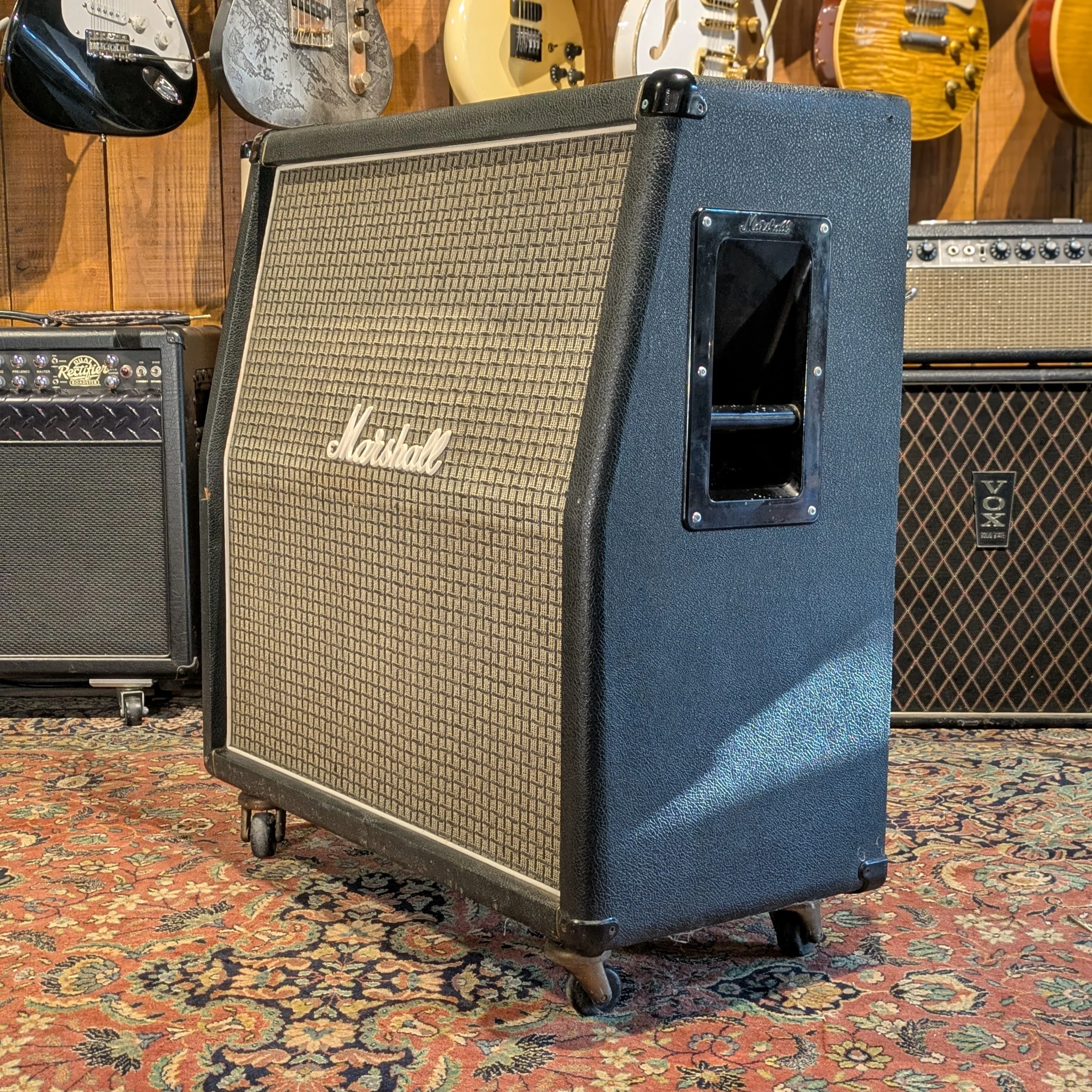 Marshall 1960A 4x12" Angled Guitar Speaker Cabinet 1973 - Black - Image 4
