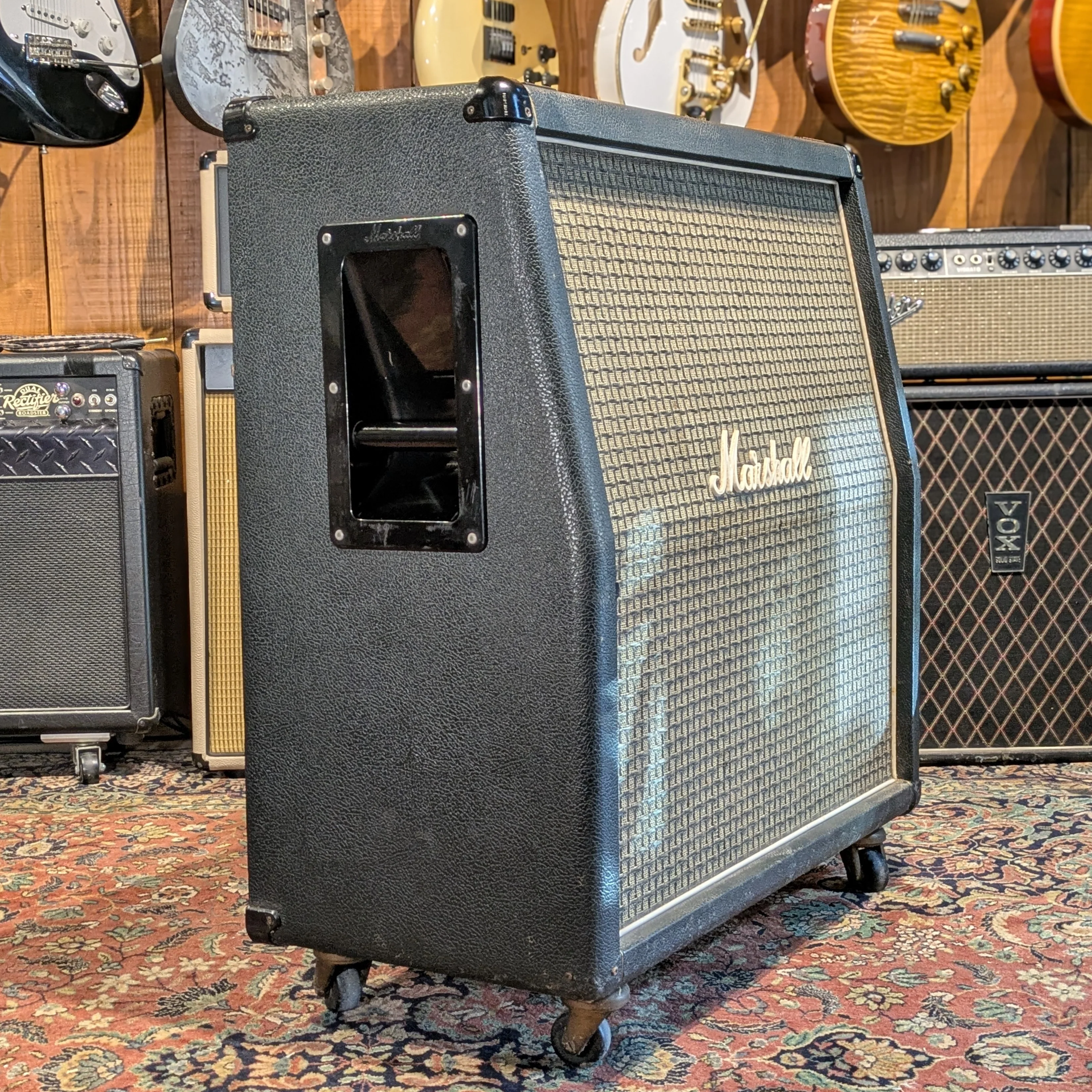 Marshall 1960A 4x12" Angled Guitar Speaker Cabinet 1973 - Black - Image 5