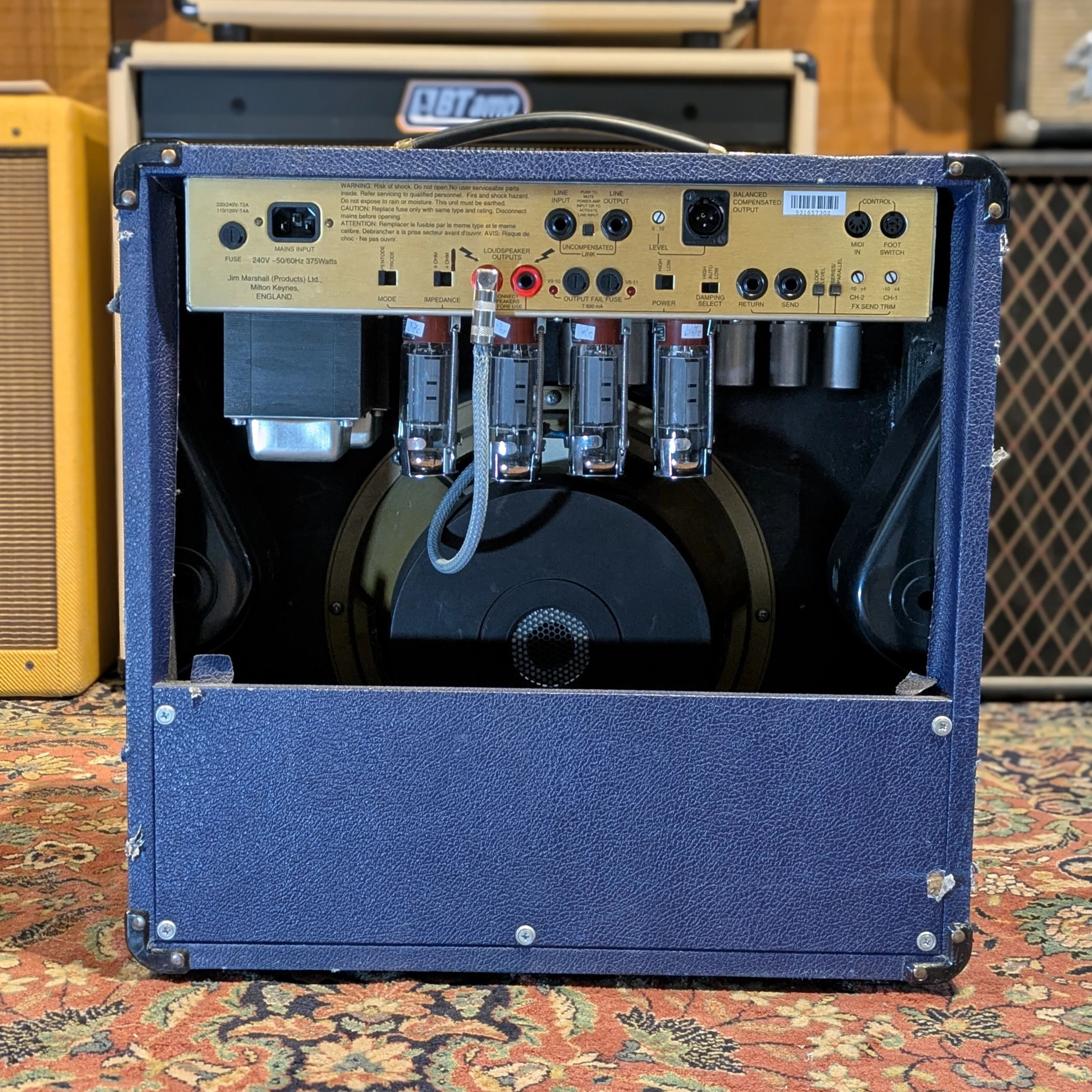 Marshall 6101 30th Anniversary Series 3-Channel 100-Watt 1x12" Guitar Combo 1992 - 1997 - Blue - Image 2
