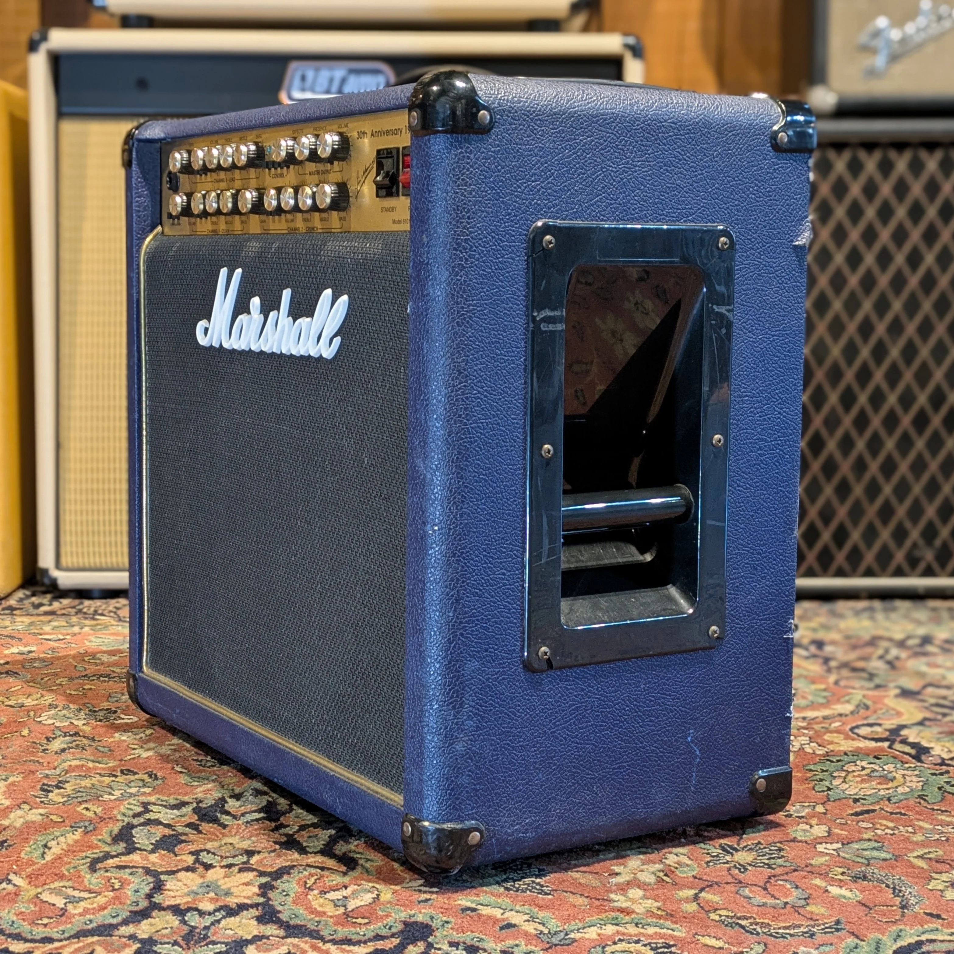Marshall 6101 30th Anniversary Series 3-Channel 100-Watt 1x12" Guitar Combo 1992 - 1997 - Blue - Image 5