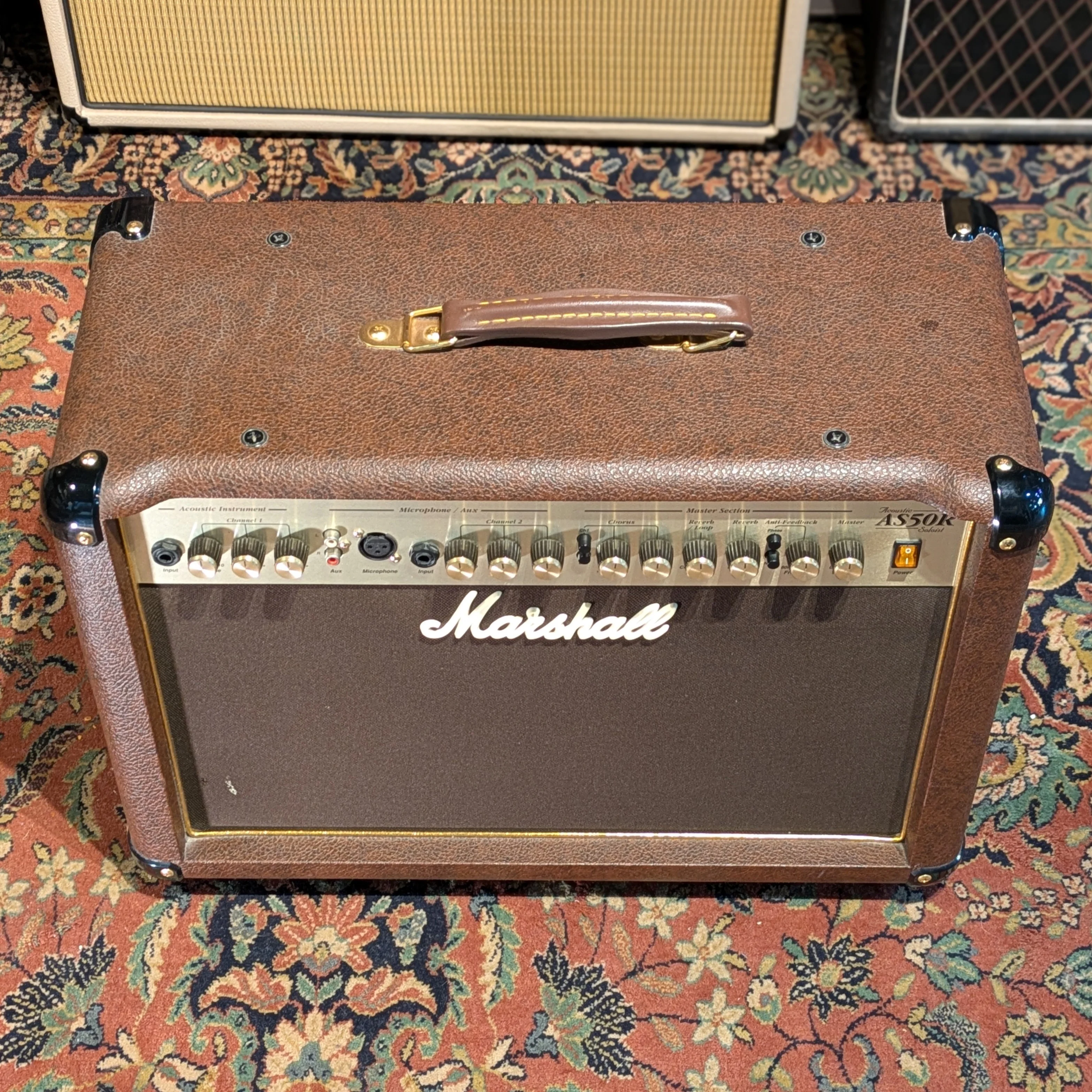 Marshall Acoustic Soloist AS50R 2-Channel 50-Watt 2x8" Acoustic Guitar Combo 2000s - Brown - Image 2