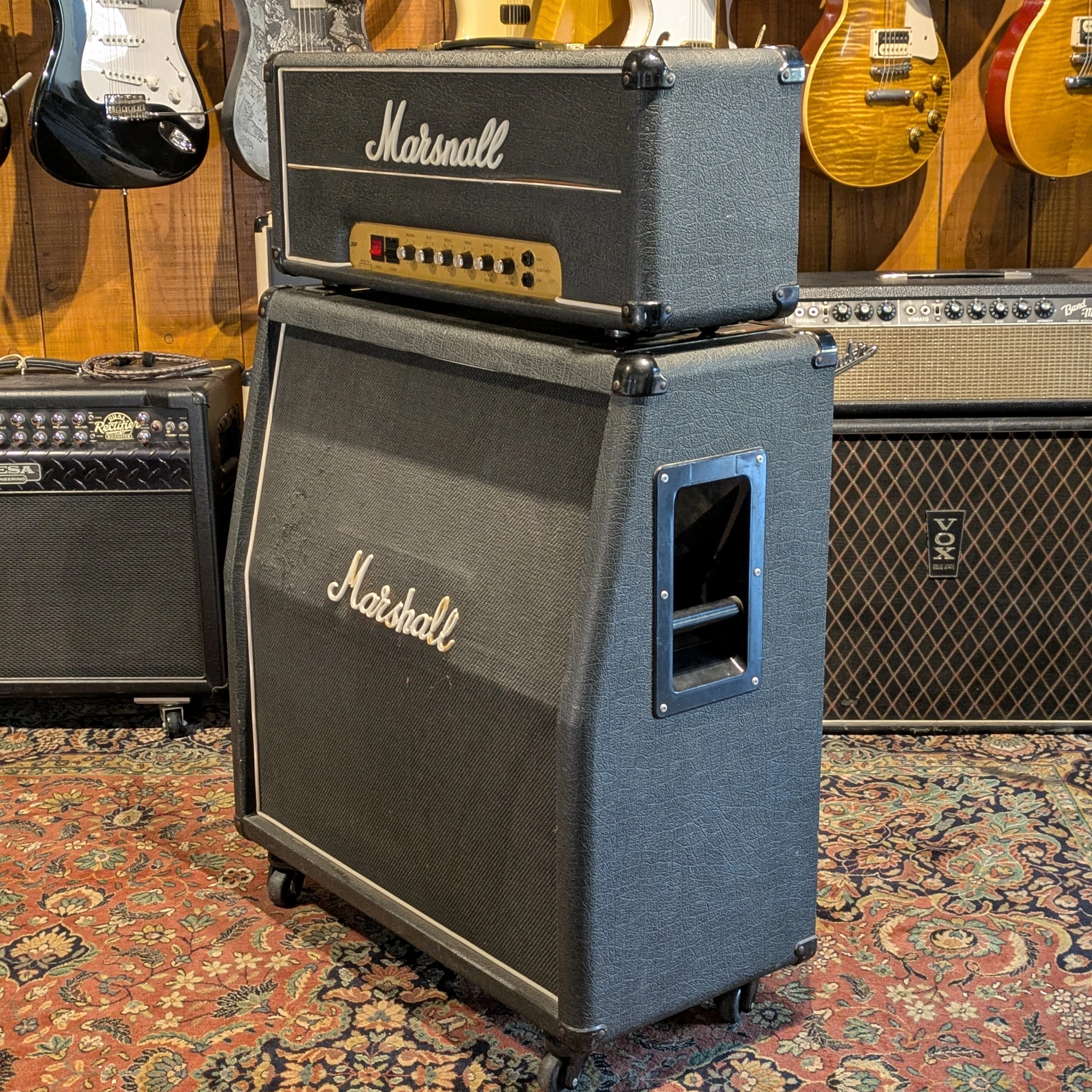 Marshall JMP 2203 Mk2 Master Model Lead 100-Watt Guitar Amp Head 1980 - Black + Cab 1960 Lead - Image 4