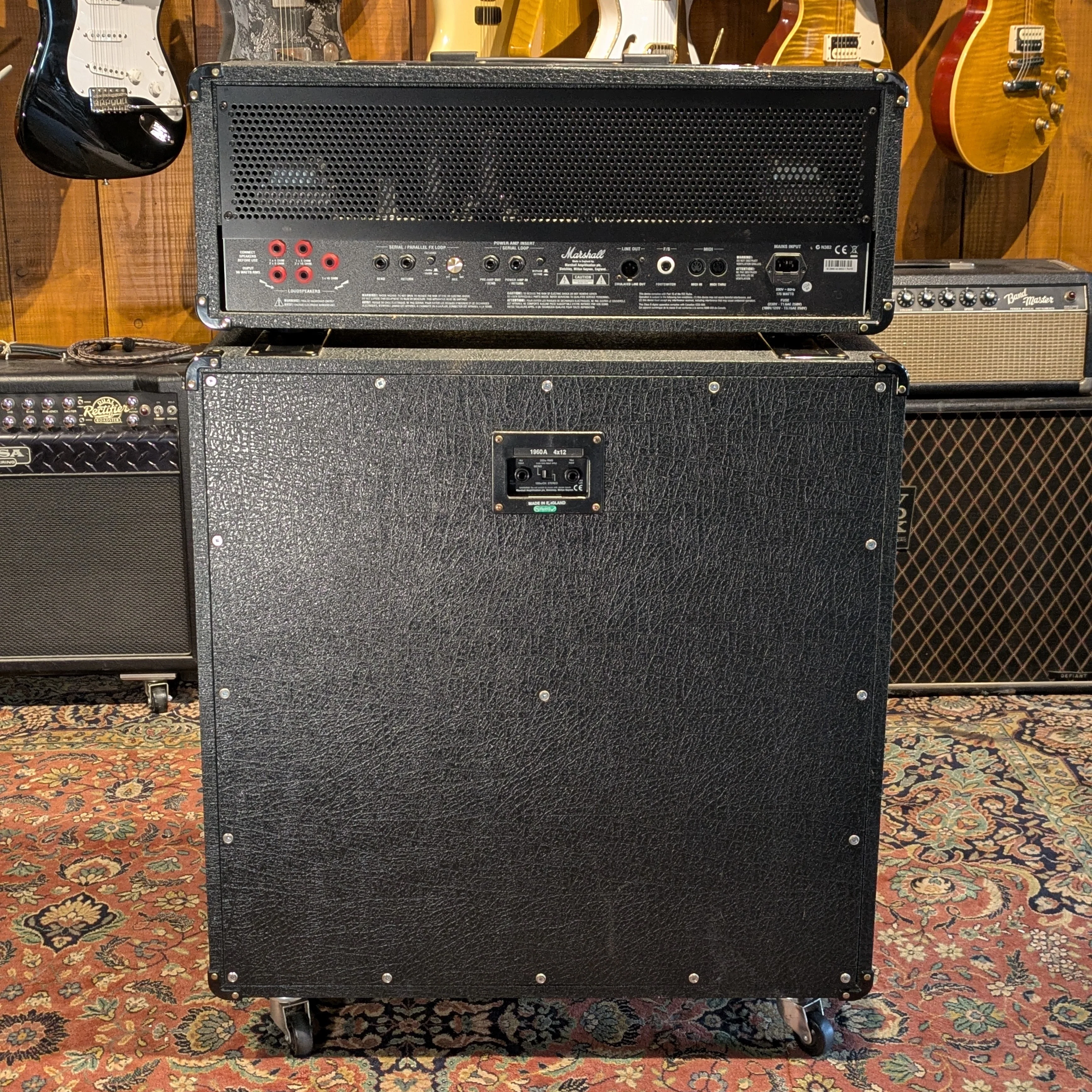 Marshall JVM205H 2-Channel 50-Watt Guitar Amp Head 2008 - Present - Black + Cab Marshall 1960A 4X12 - Image 6