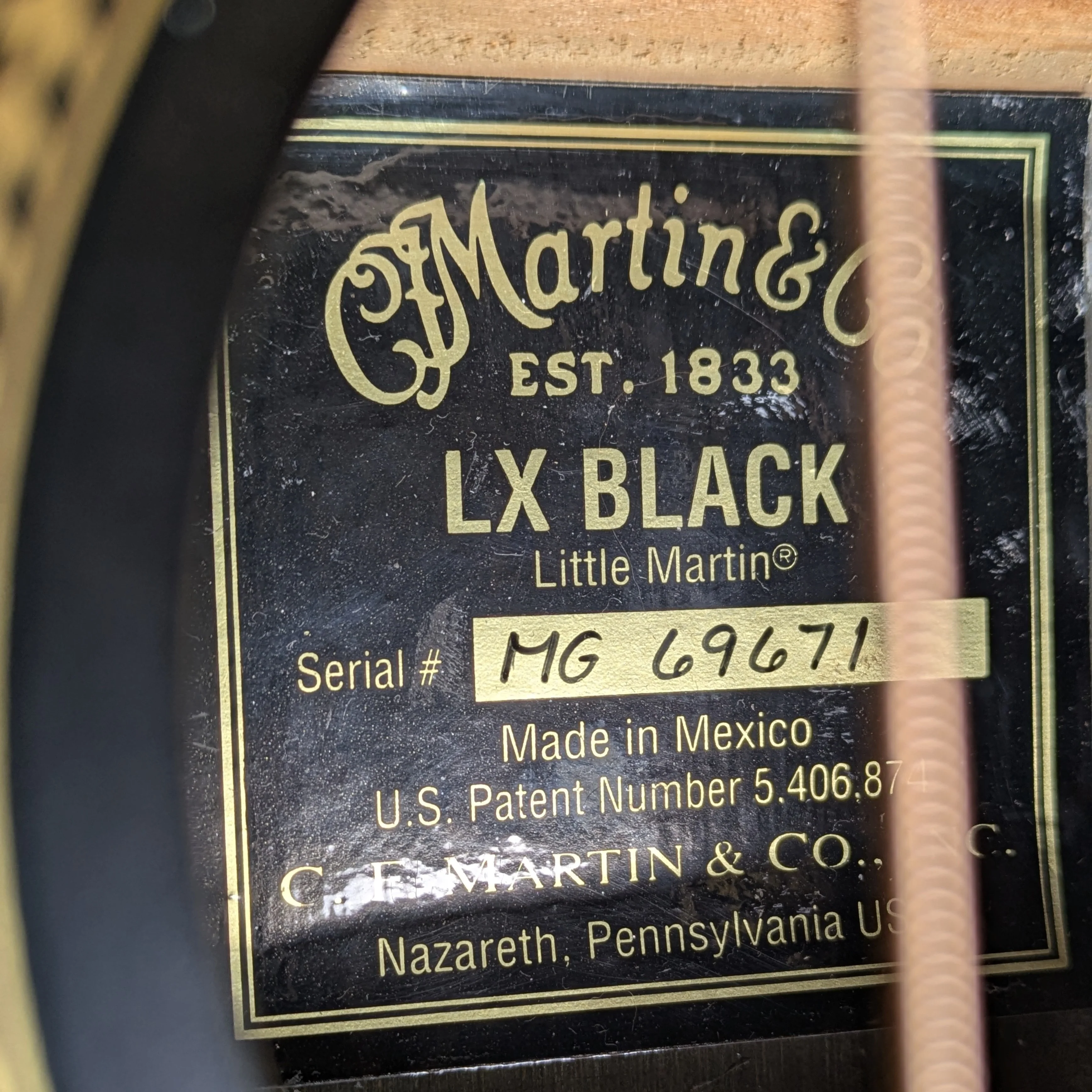 Martin LX Black Little Martin 2003 - 2019 - Black - Image 7
