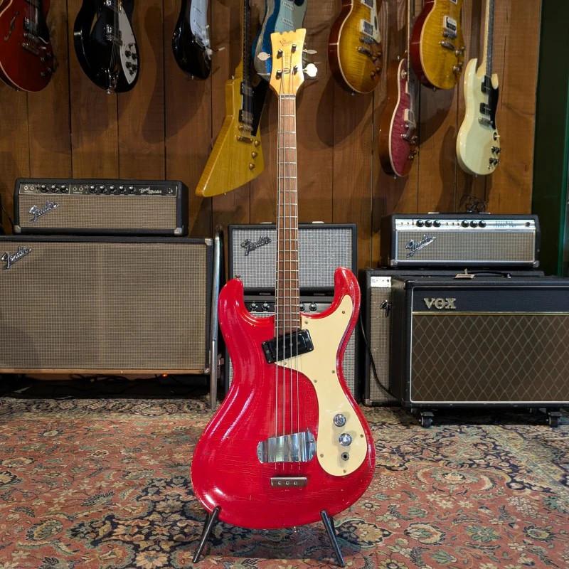 Mosrite Ventures Bass 1965 - Fiesta Red - Image 5
