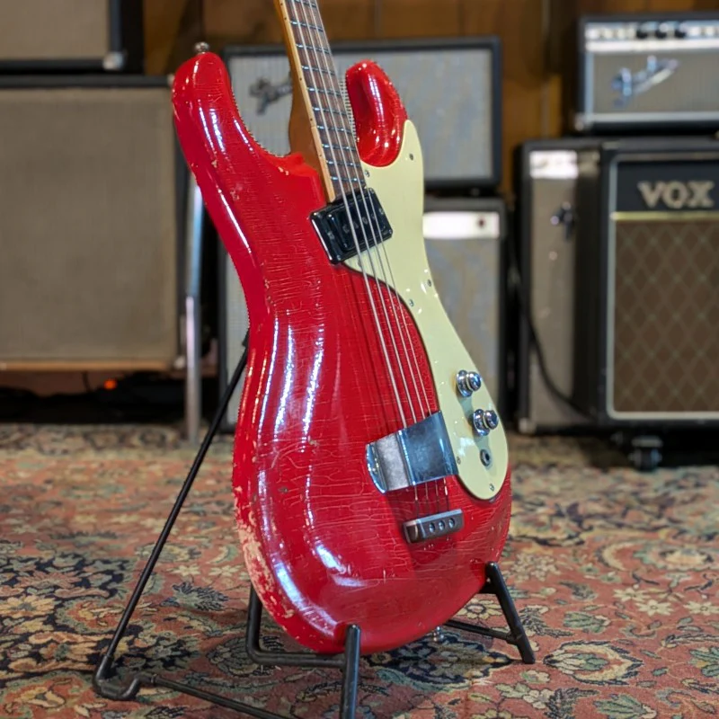 Mosrite Ventures Bass 1965 - Fiesta Red - Image 6