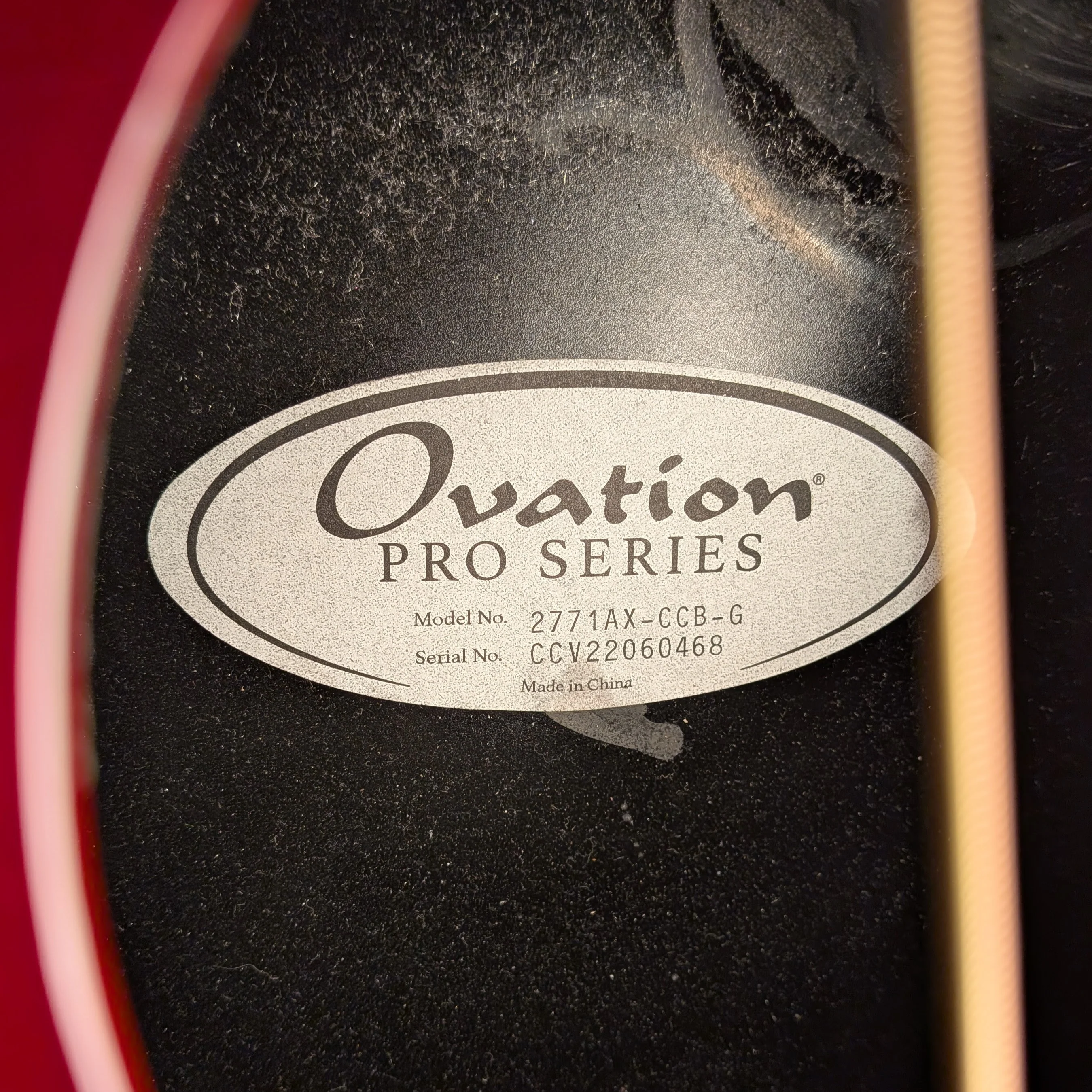 Ovation Pro Series 2771AX-CCB-G - Cherry Burst - Image 8