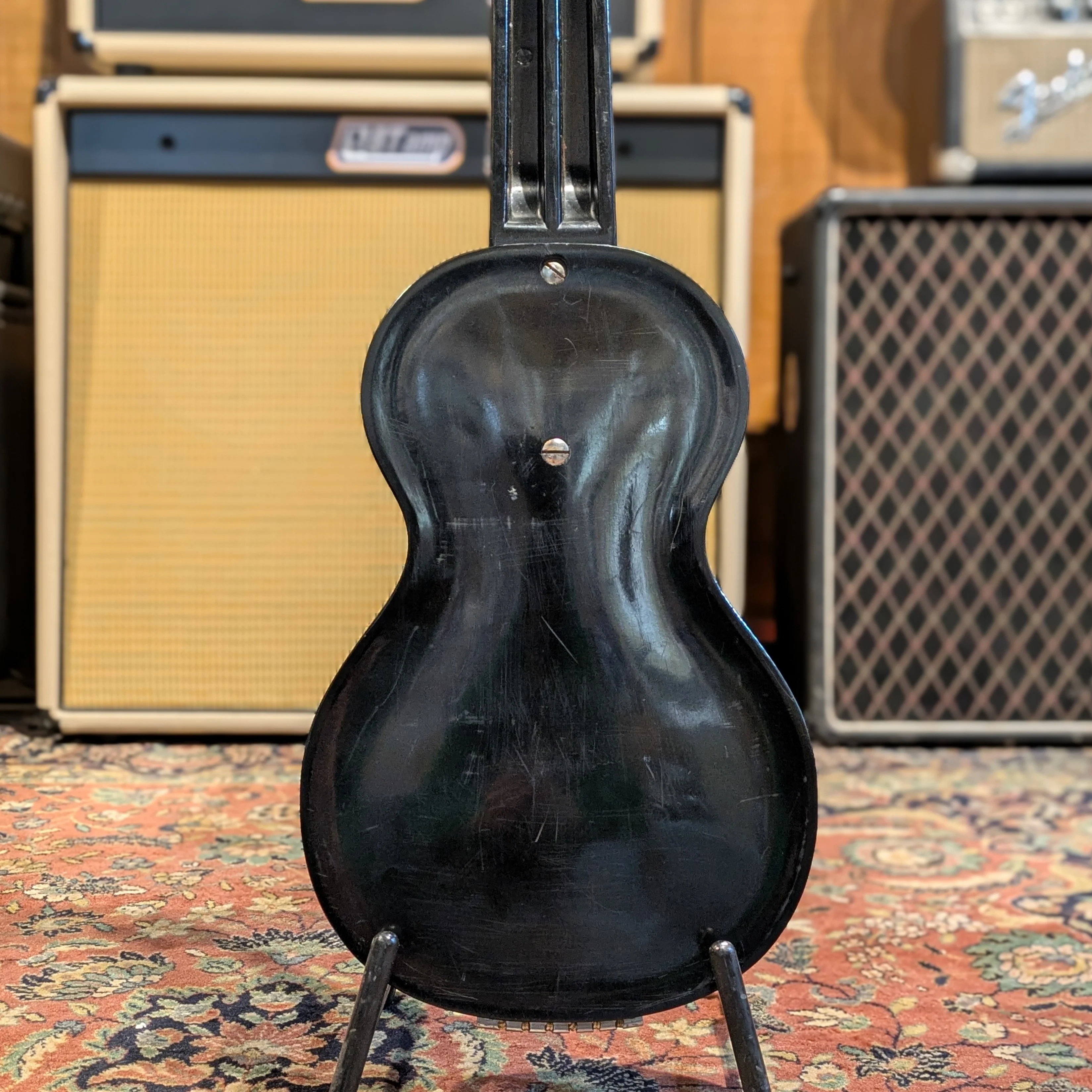 Rickenbacker Electro Model B Lap Steel 1940's - Black with Chrome Plates - Image 2