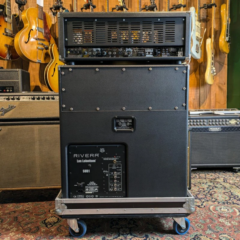 RIVERA KNUCKLEHEAD REVERB + CAB RIVERA LOS BOTTOM SUB1 + FLIGHT CASE - Image 3