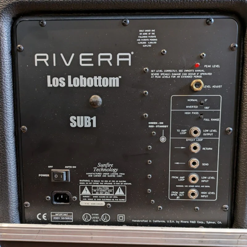 RIVERA KNUCKLEHEAD REVERB + CAB RIVERA LOS BOTTOM SUB1 + FLIGHT CASE - Image 9