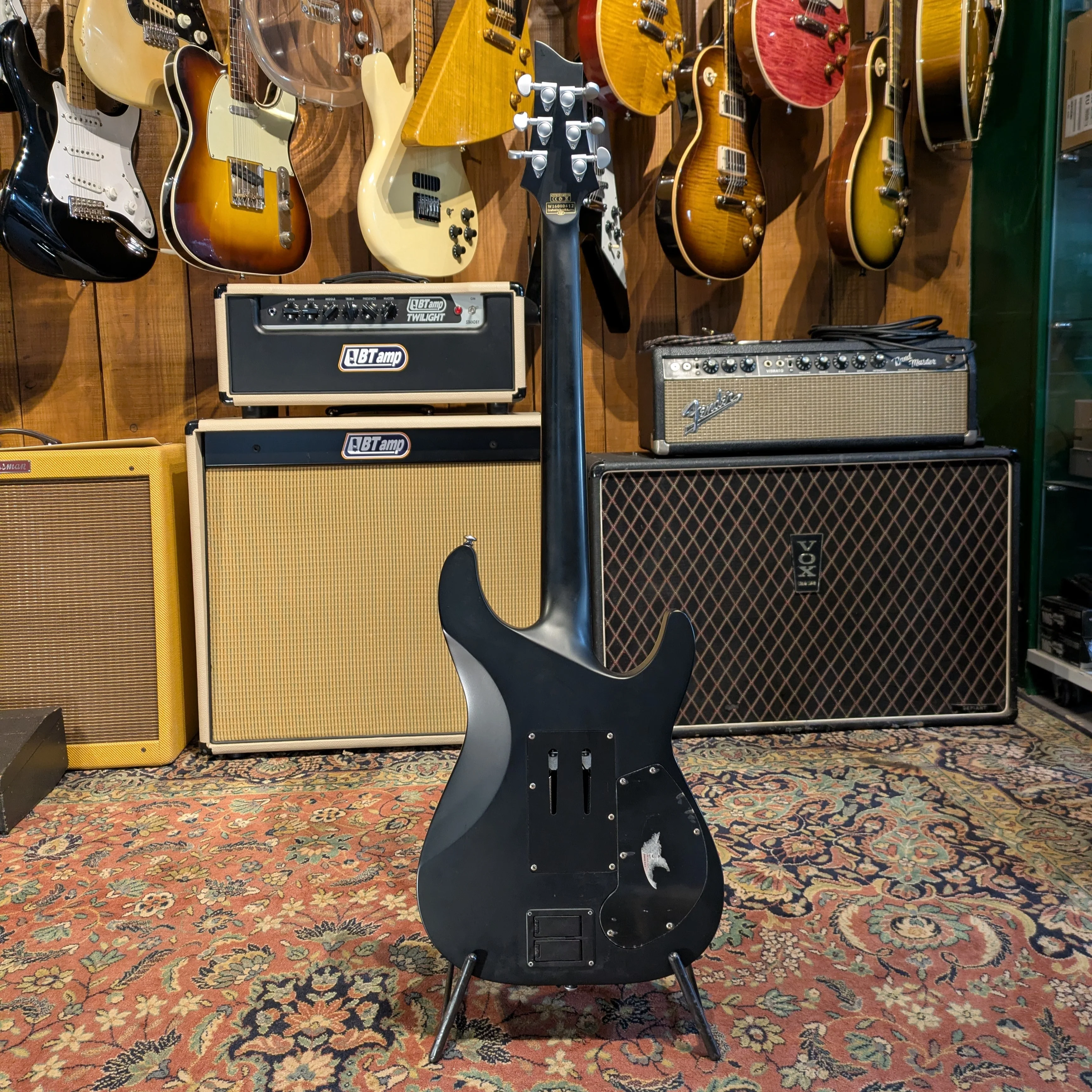 Schecter Damien Platinum-6 FR S Sustainiac Left-Handed - Satin Black - Image 6