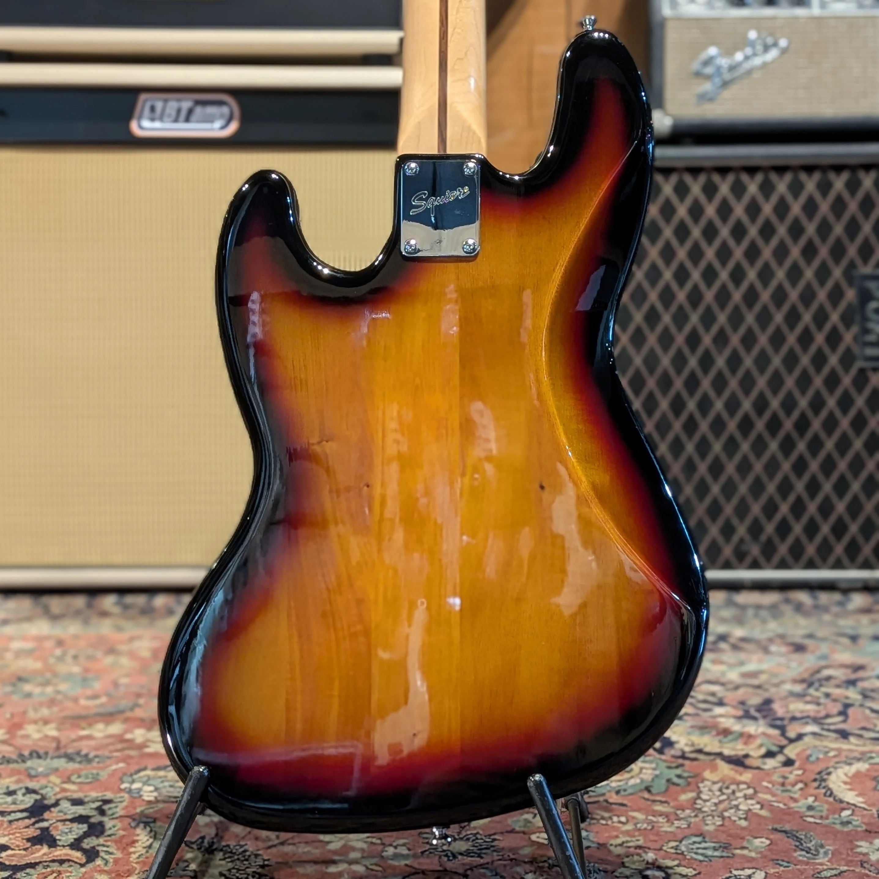 Squier Vintage Modified Jazz Bass Fretless - Sunburst - Image 2