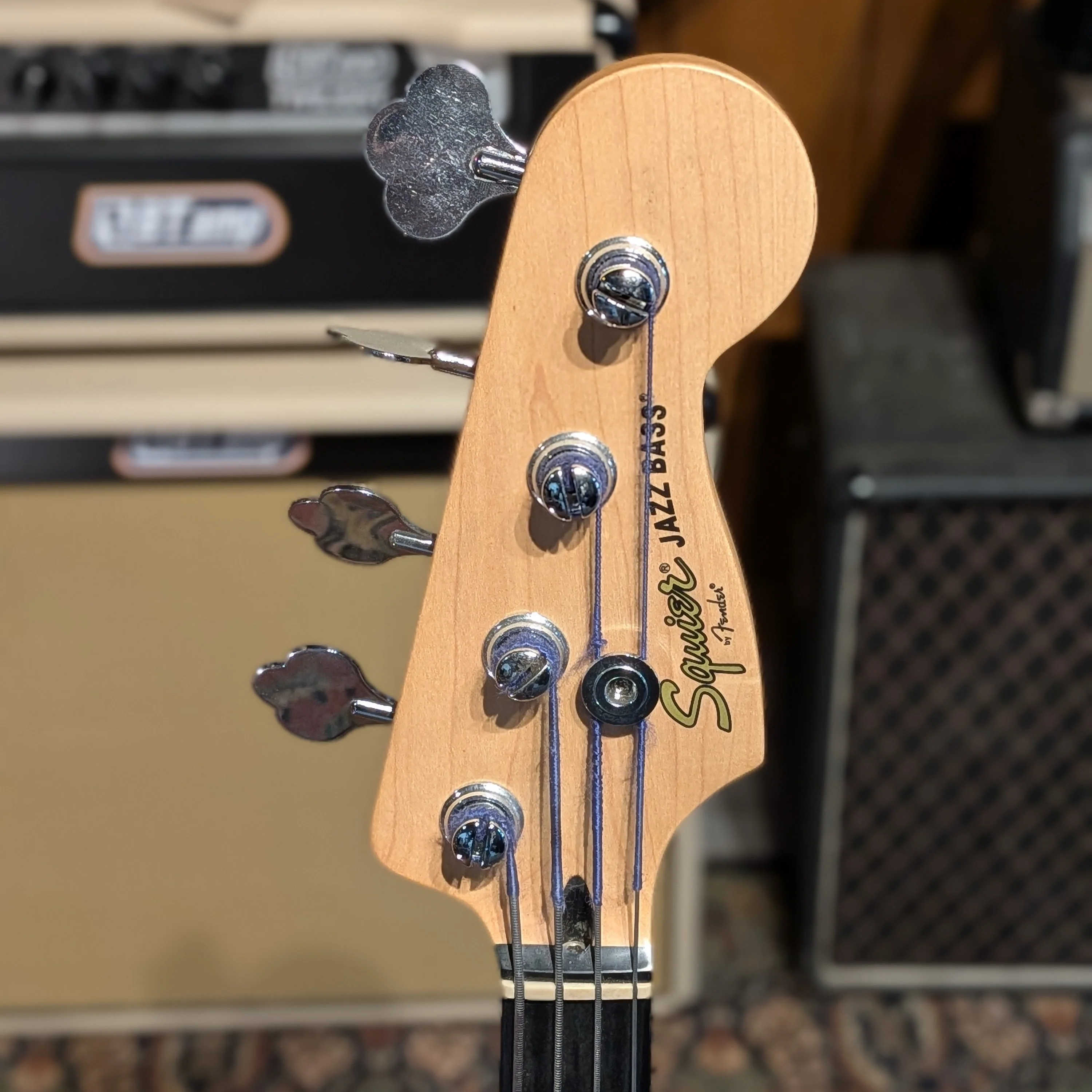 Squier Vintage Modified Jazz Bass Fretless - Sunburst - Image 5