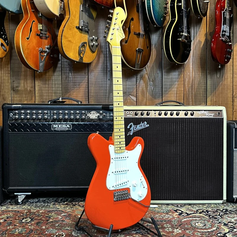 Surf Guitares Ladycaster SSS Fiesta Red - Image 3